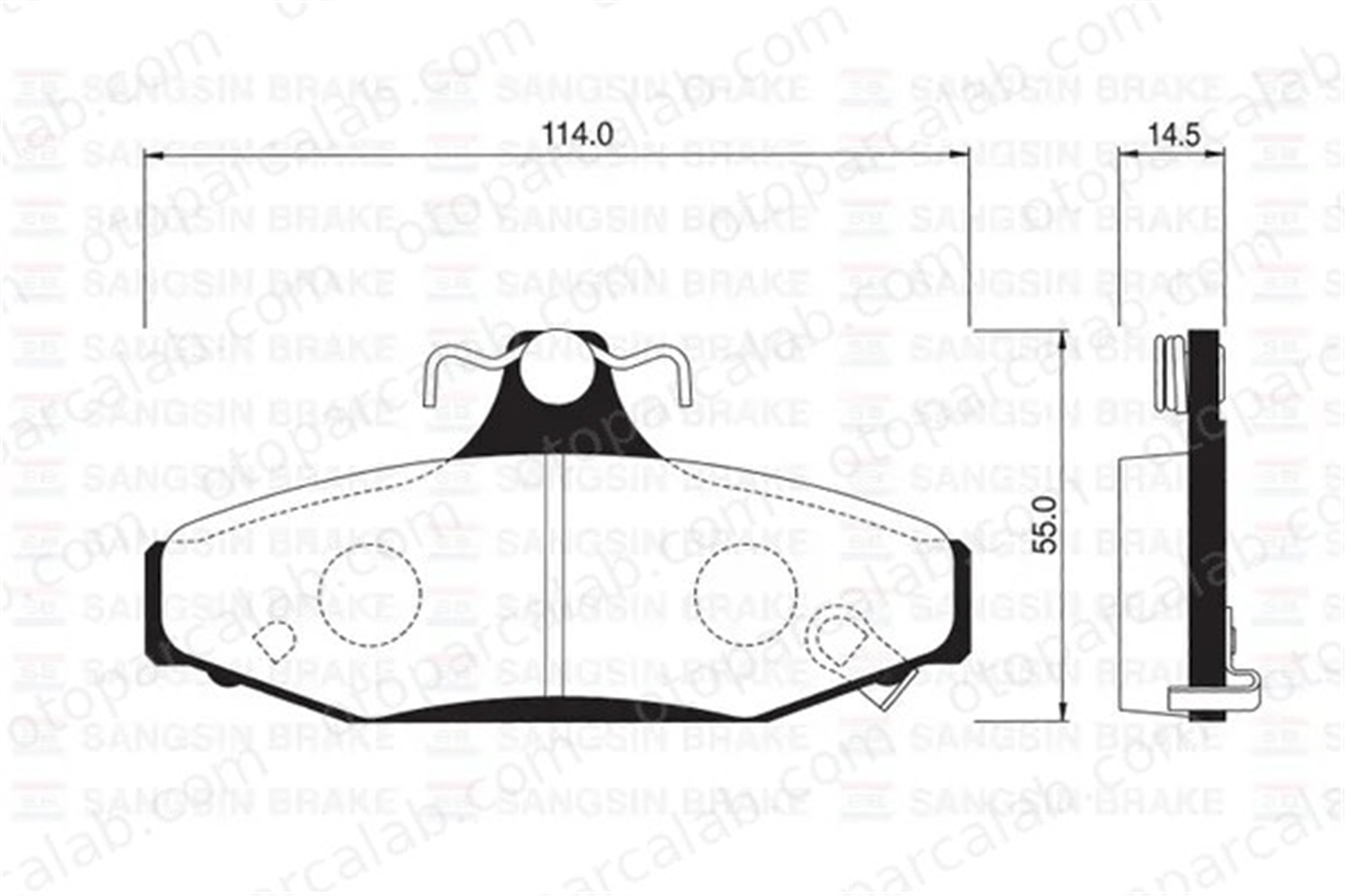SANGSIN SP1066 Fren Disk Balata Ön SSANGYONG KORANDO MUSSO 4841305000 48413050A0