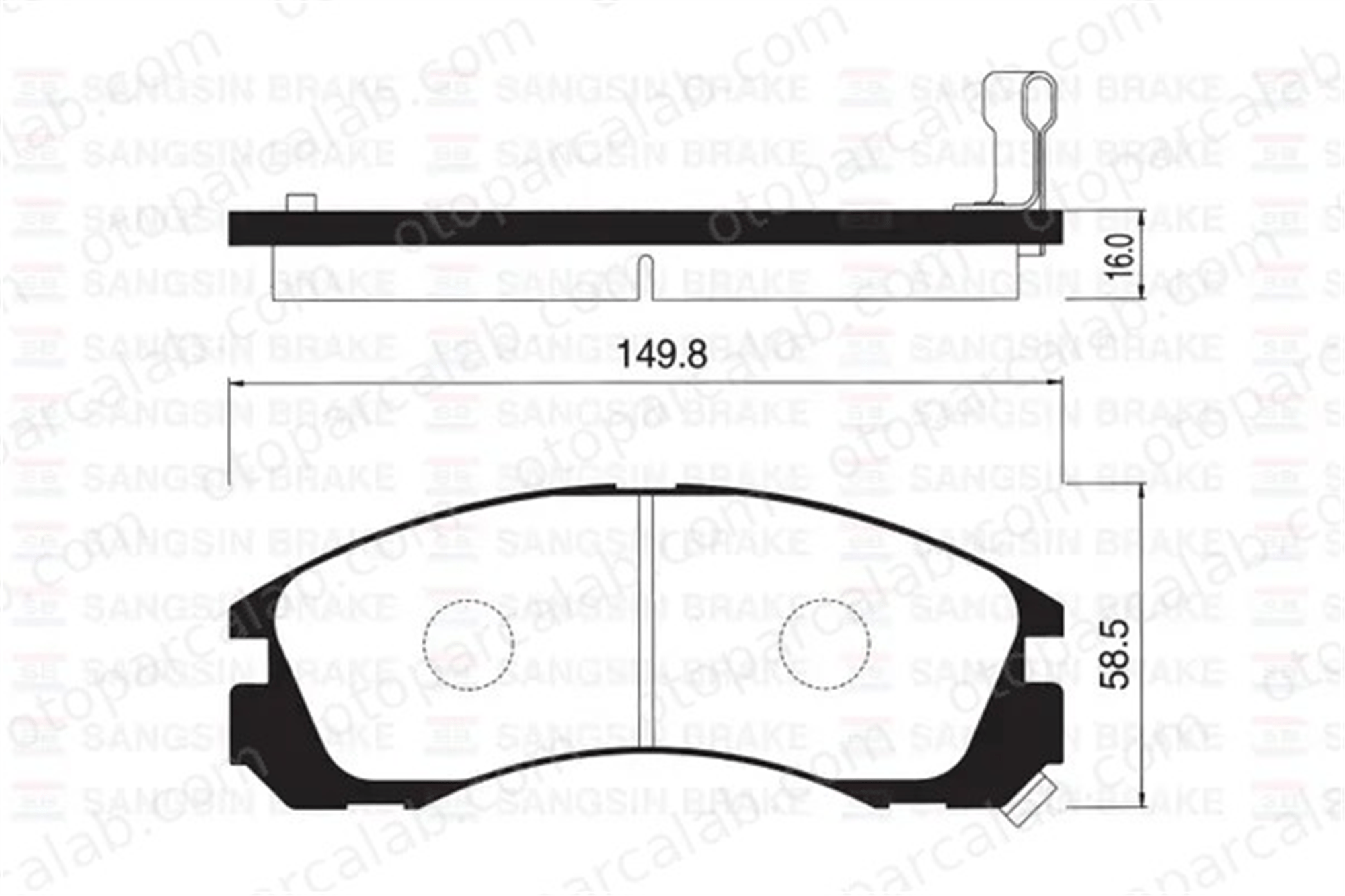 SANGSIN SP1068 Fren Disk Balata Ön MITSUBISHI OUTLANDER II GALANT VIII Station wagon 4605A492 425387