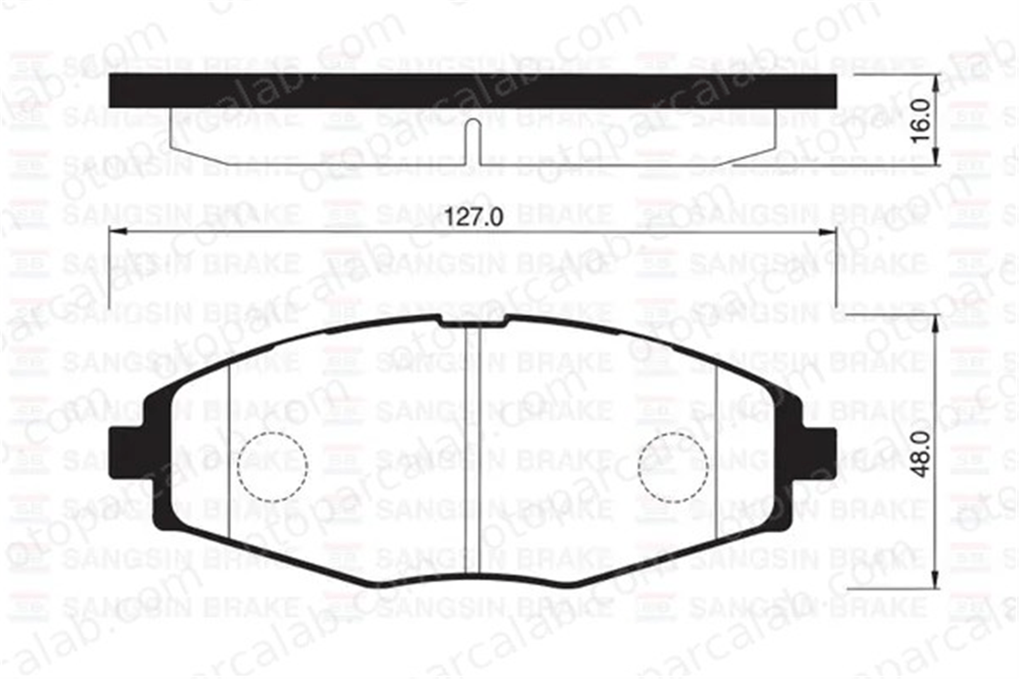 SANGSIN SP1086 Fren Disk Balata Ön CHEVROLET MATIZ DAEWOO LANOS 96446176 S1130501080