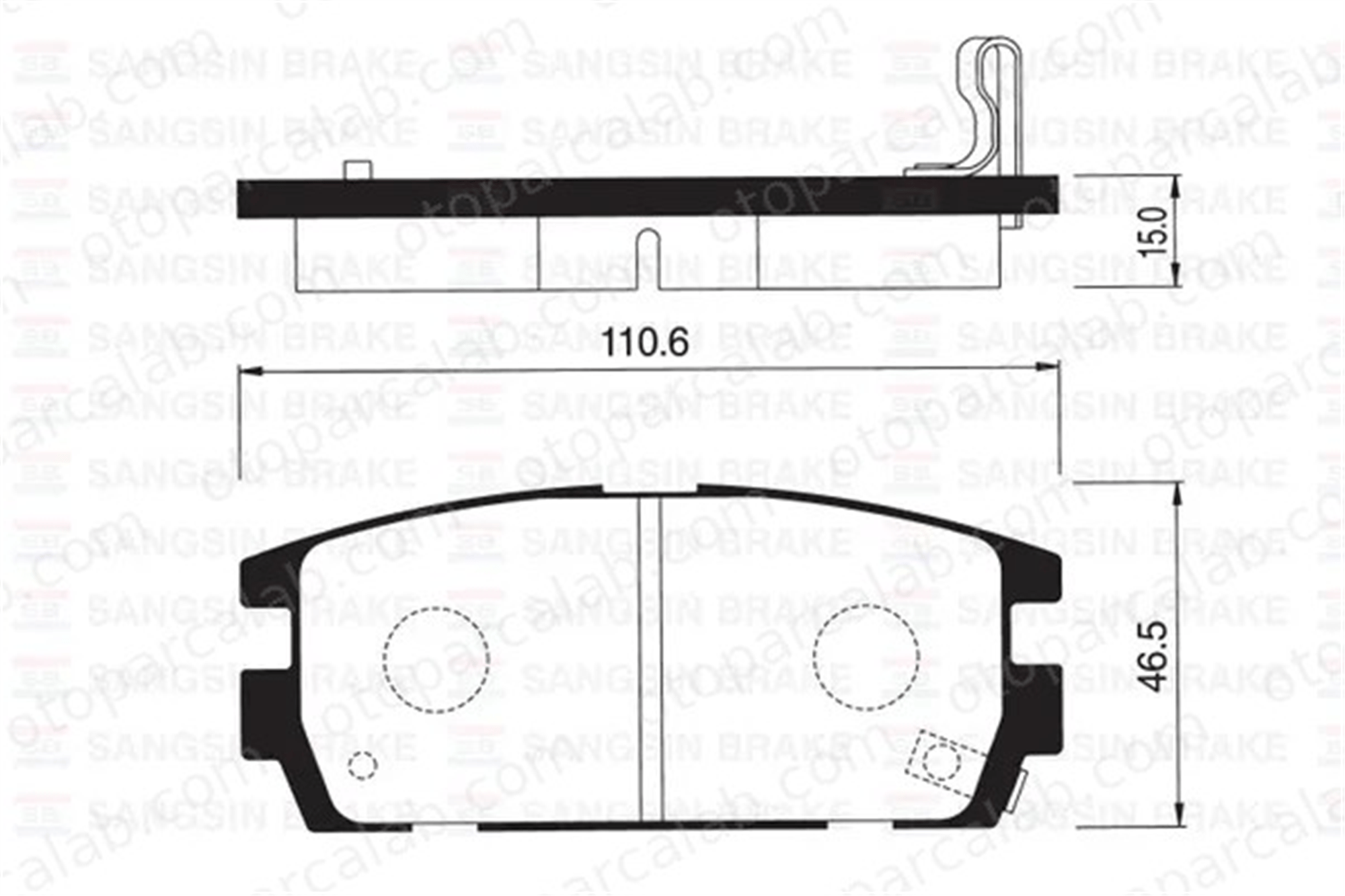 SANGSIN SP1098 Fren Disk Balata Arka HYUNDAI TERRACAN 58302H1A00 58302H1A10