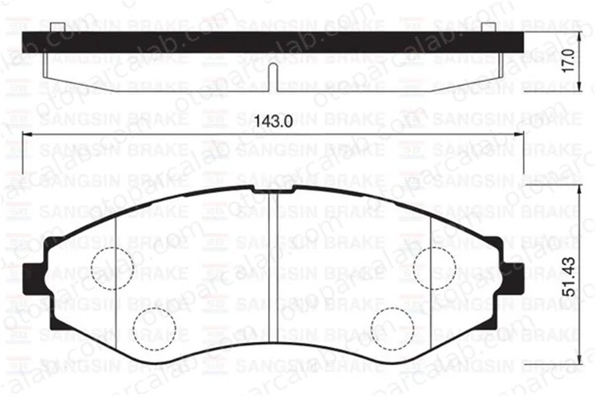 SANGSIN SP1103 Fren Disk Balata Ön DAEWOO NUBIRA Sedan NUBIRA Wagon 96405129 96495227