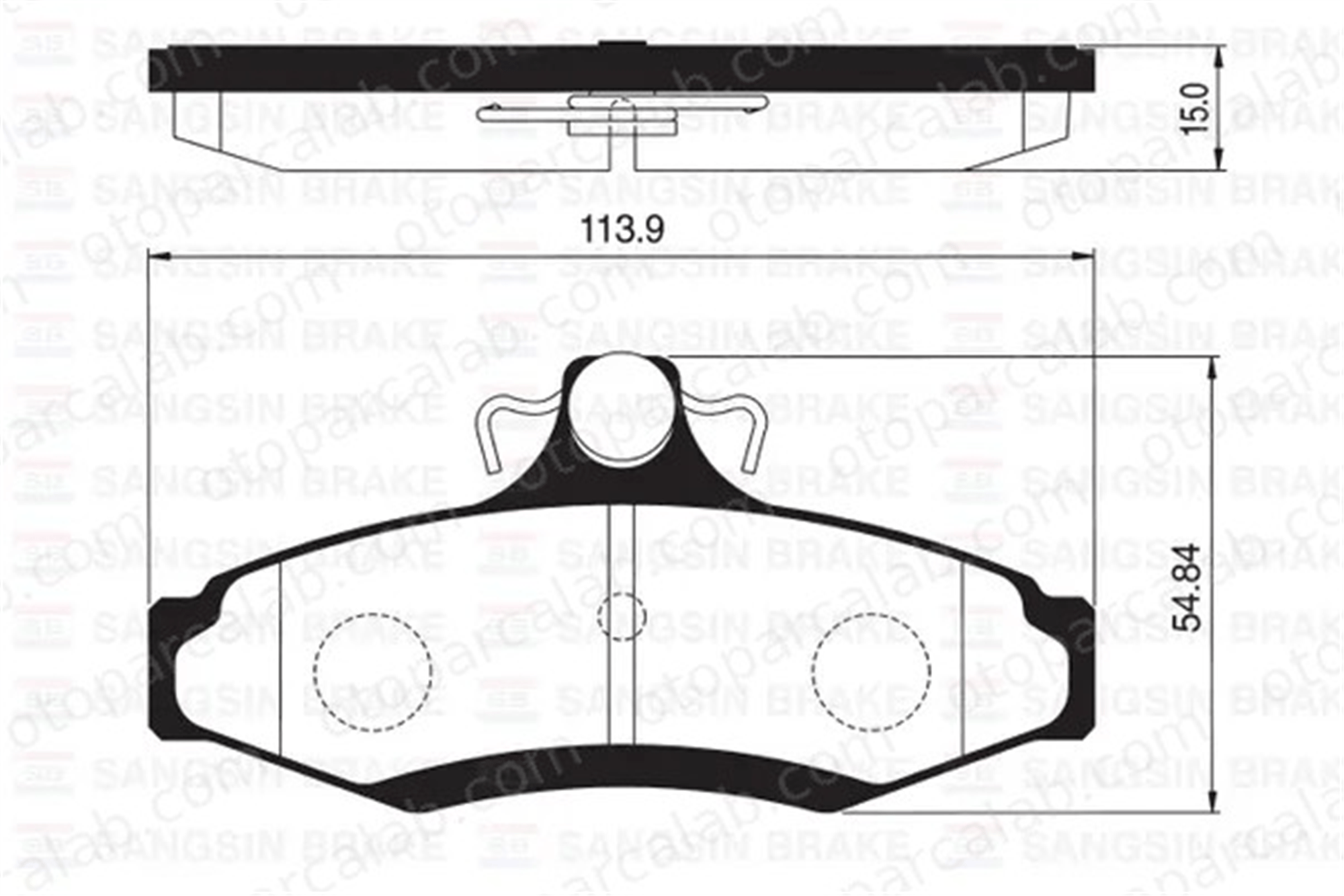 SANGSIN SP1114 Fren Disk Balata Arka DAEWOO NUBIRA Sedan LEGANZA 96253368 S4521001