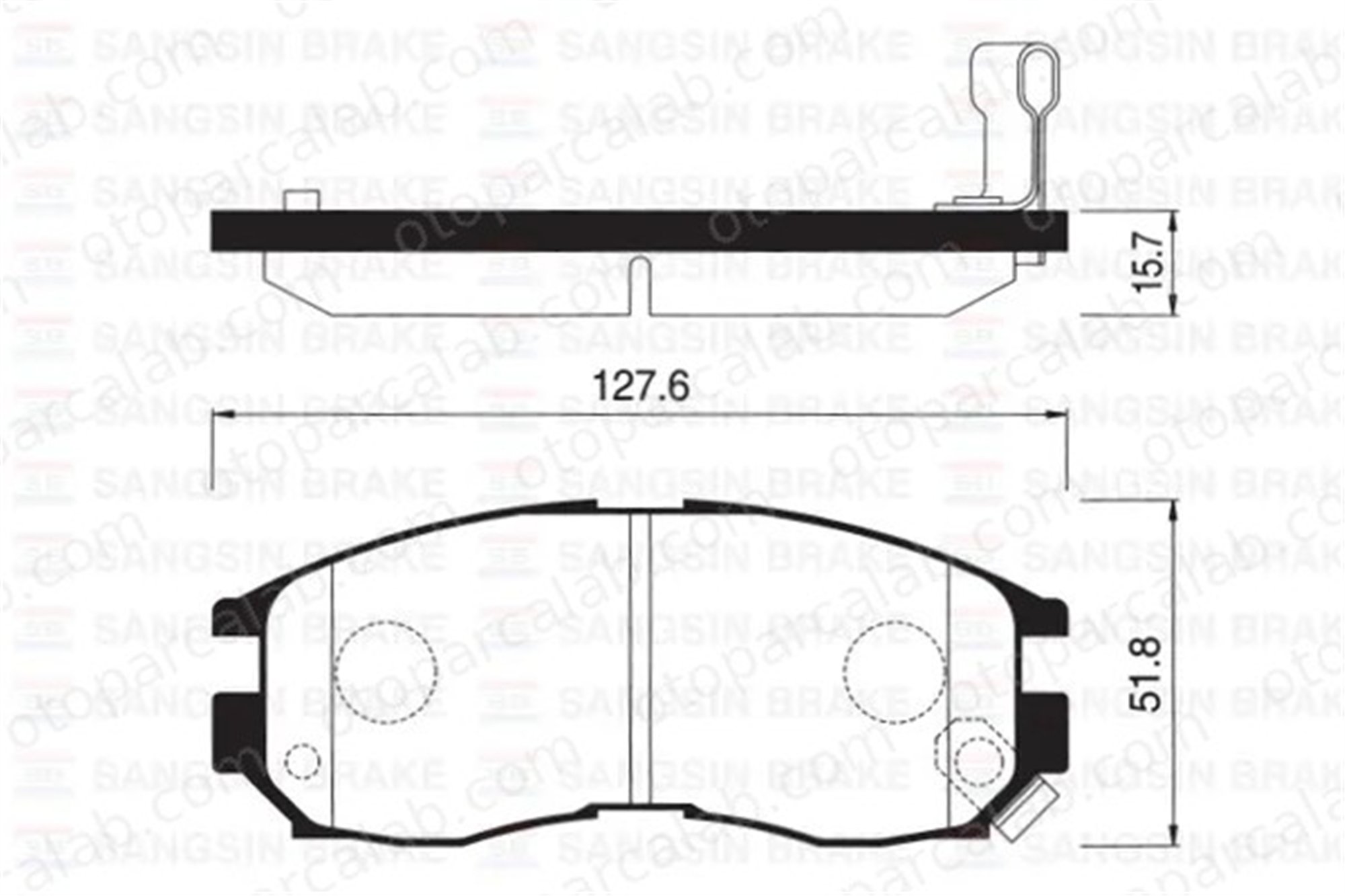 SANGSIN SP1134 Fren Disk Balata Ön MITSUBISHI GALANT VII SPACE WAGON MB699266 MR389533
