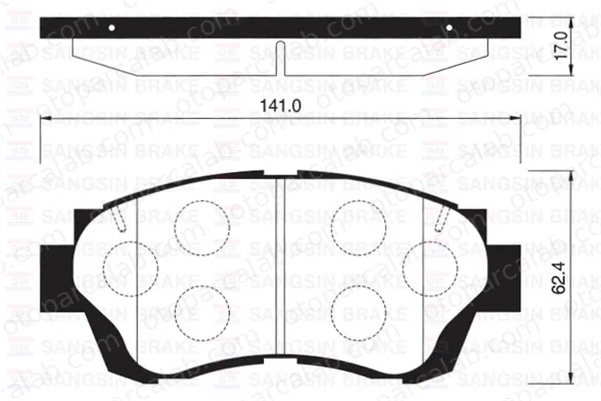 SANGSIN SP1138 Fren Disk Balata Ön TOYOTA CELICA Cabrio CELICA Coupe 449133041 449106040