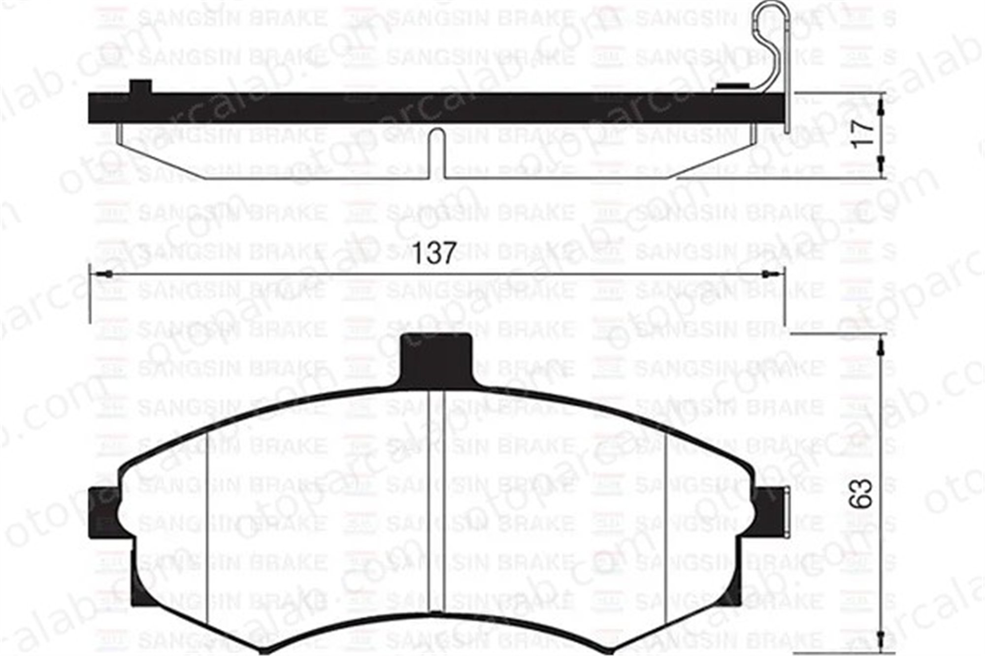 SANGSIN SP1152 Fren Disk Balata Ön HYUNDAI ELANTRA III Sedan ELANTRA III 581012DA40 5810117A10