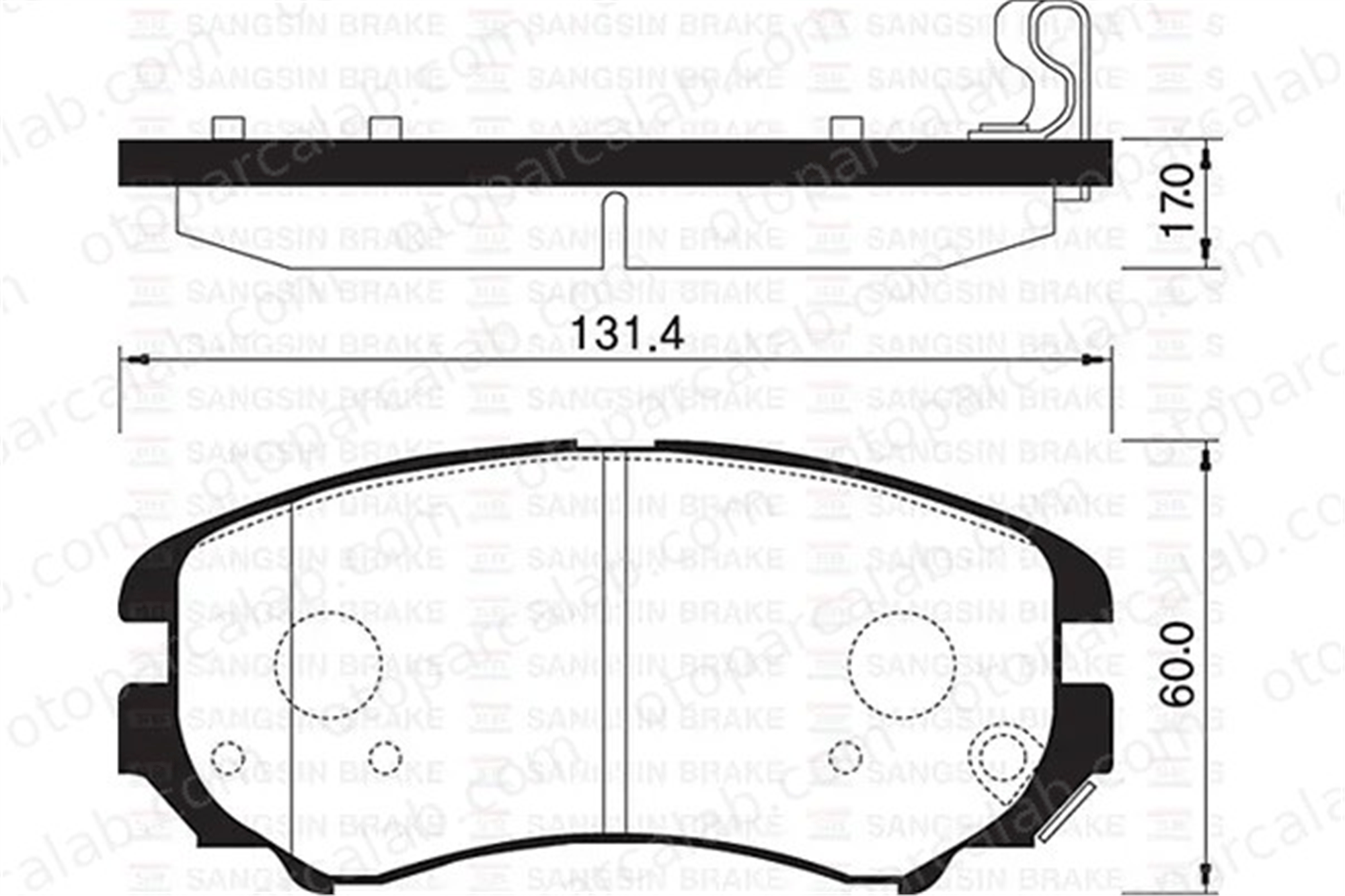 SANGSIN SP1155 Fren Disk Balata Ön HYUNDAI TUCSON KIA SPORTAGE II 581011FA00 581012EA21