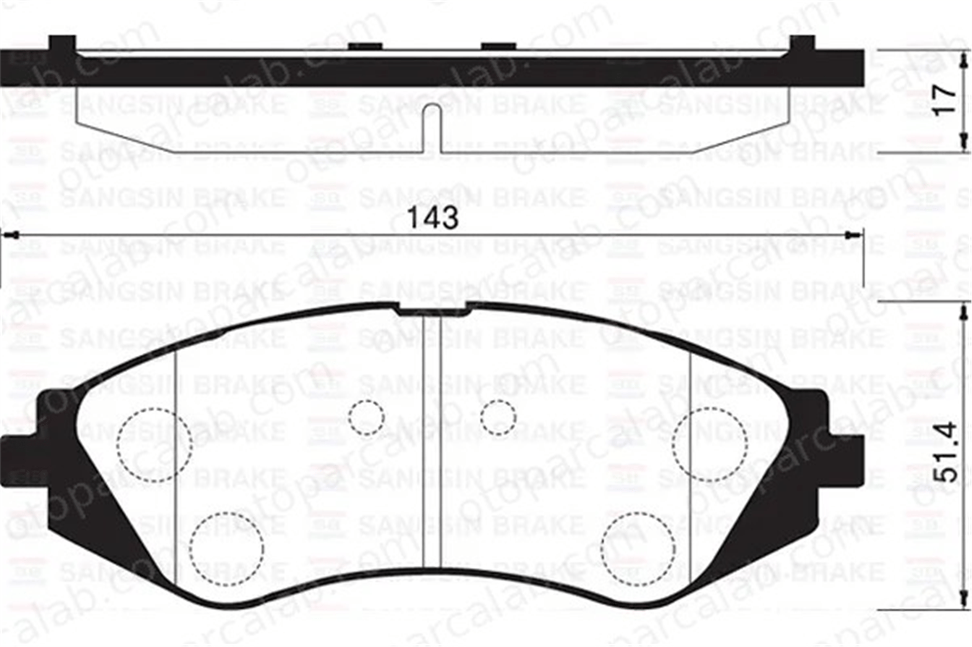 SANGSIN SP1159 Fren Disk Balata Ön DAEWOO NUBIRA Sedan NUBIRA Wagon 96405129 96245178