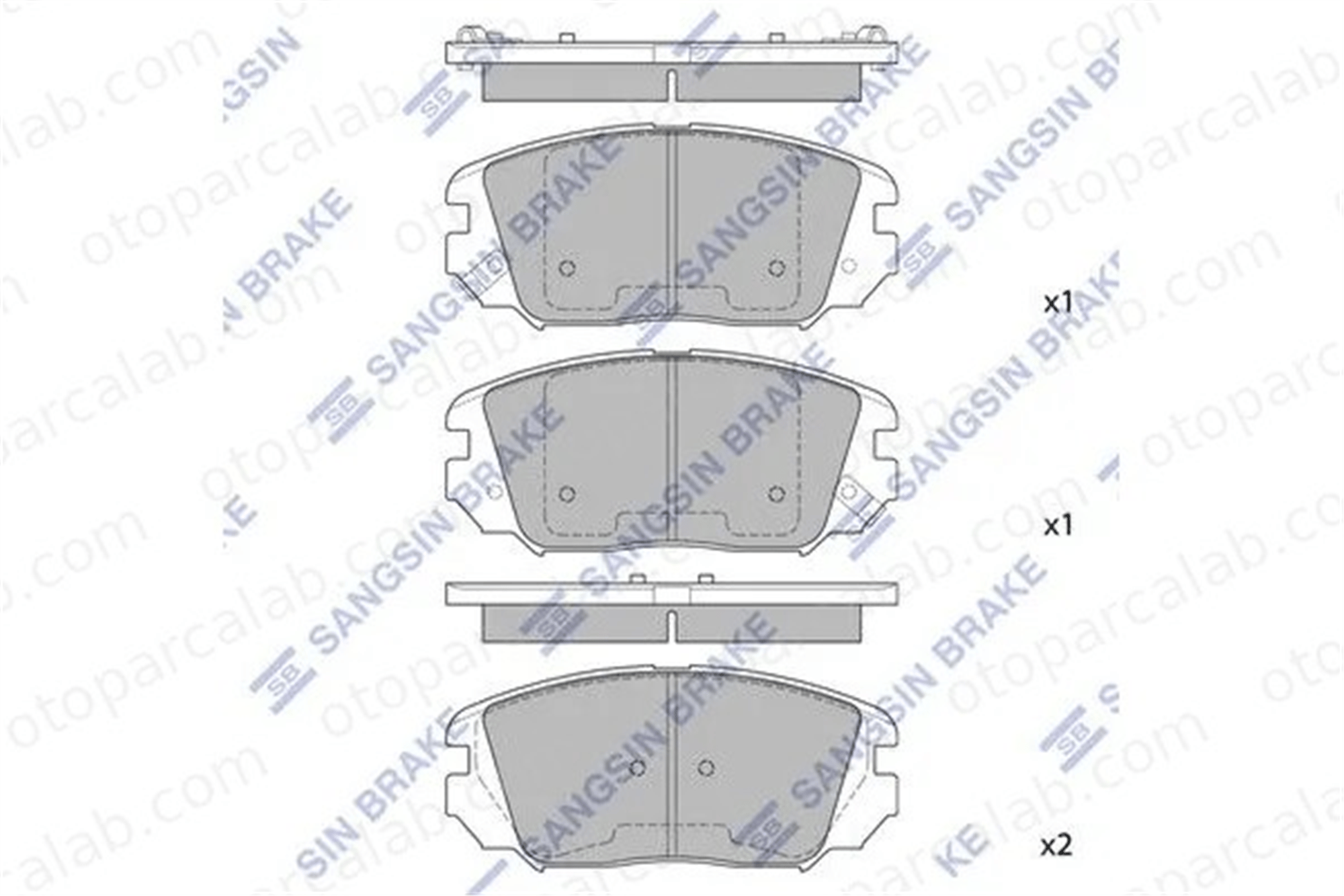 SANGSIN SP1182 Fren Disk Balata Ön HYUNDAI TUCSON KIA SPORTAGE II 581012HA10 581012EA11