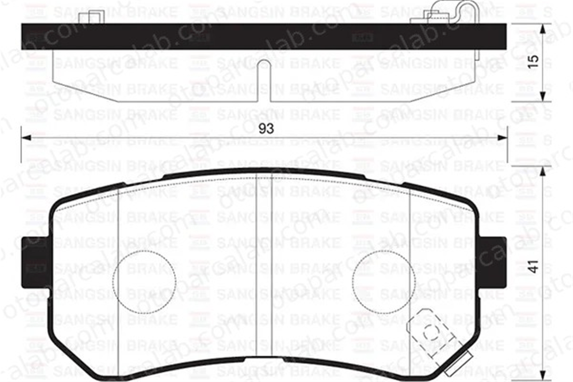 SANGSIN SP1187 Fren Disk Balata Arka HYUNDAI TUCSON KIA SPORTAGE IV 583021GA00 583020ZA00