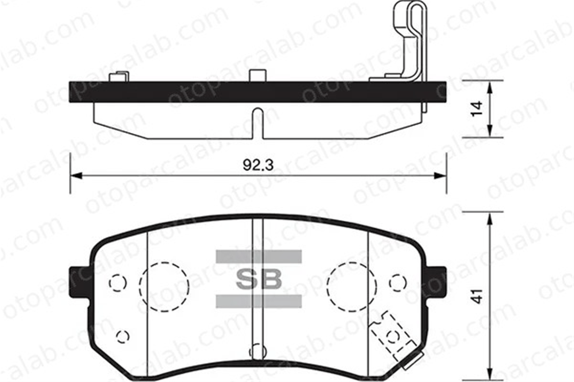 SANGSIN SP1189 Fren Disk Balata Arka HYUNDAI i10 I KIA PICANTO I 583020XA00 5830207A00