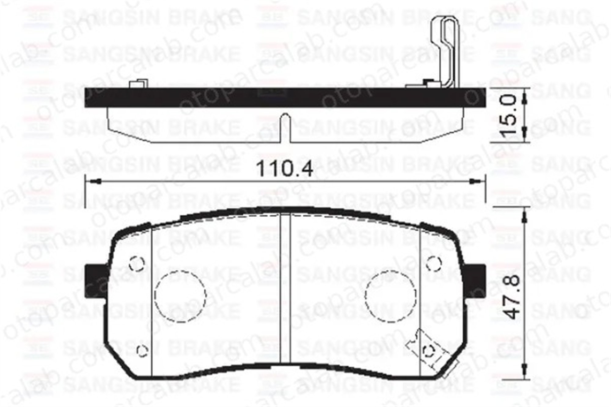 SANGSIN SP1192 Fren Disk Balata Arka KIA SORENTO III CARNIVAL / GRAND CARNIVAL III 583023JA00 583023JA51