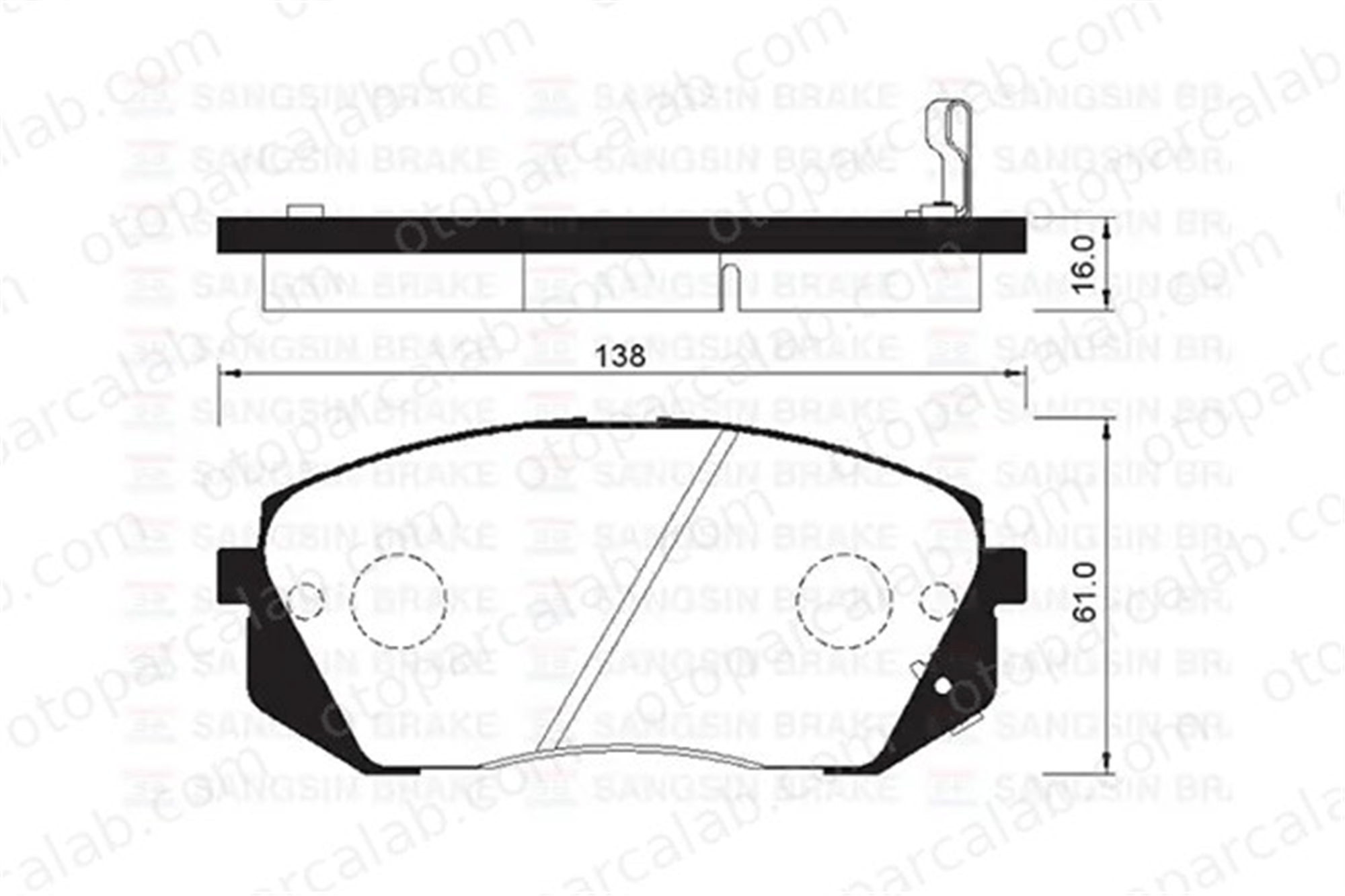 SANGSIN SP1196 Fren Disk Balata Ön KIA SPORTAGE IV HYUNDAI TUCSON 581012SA50 581013ZA10