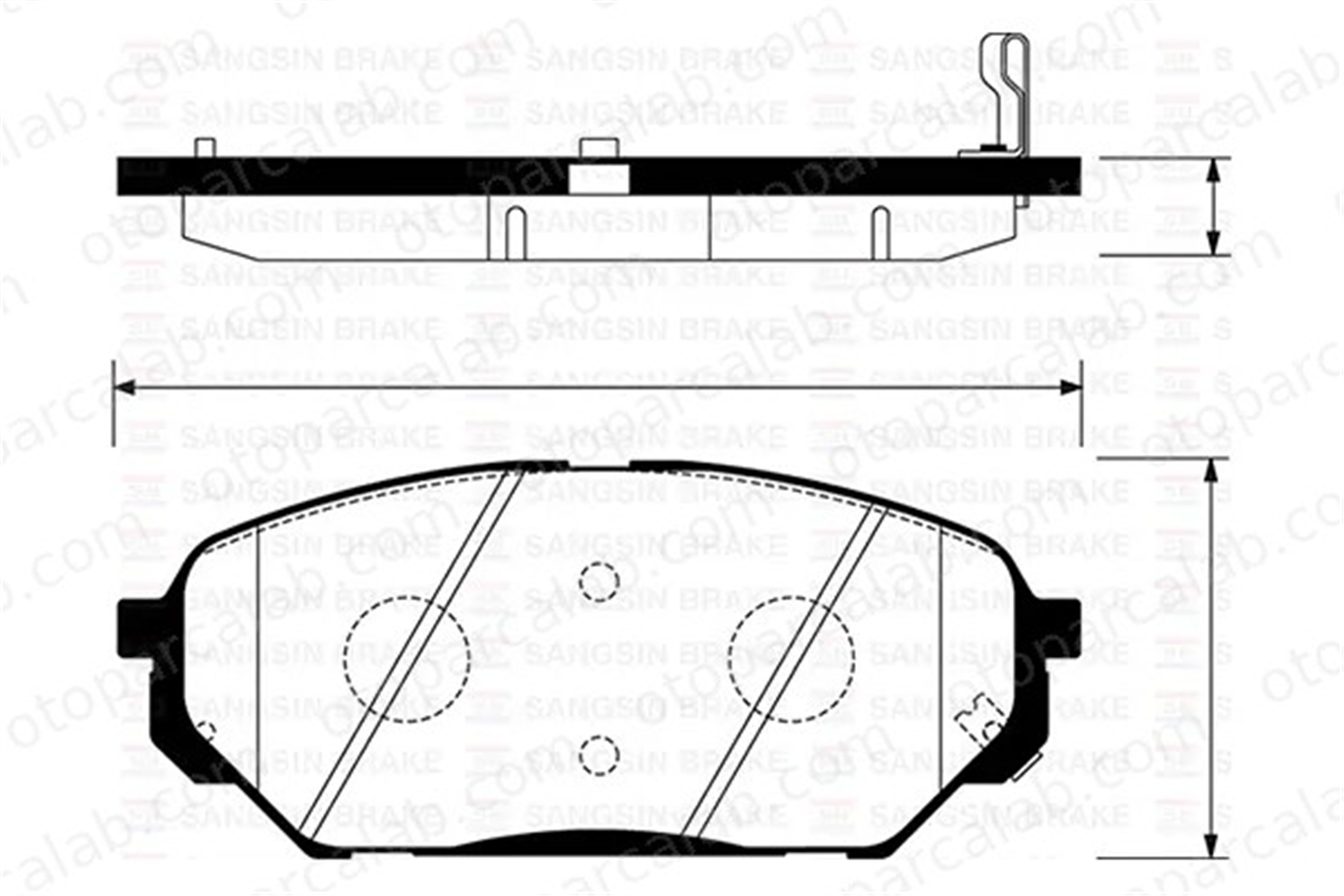 SANGSIN SP1203 Fren Disk Balata Ön HYUNDAI ix55 581013JA50 581013JA00