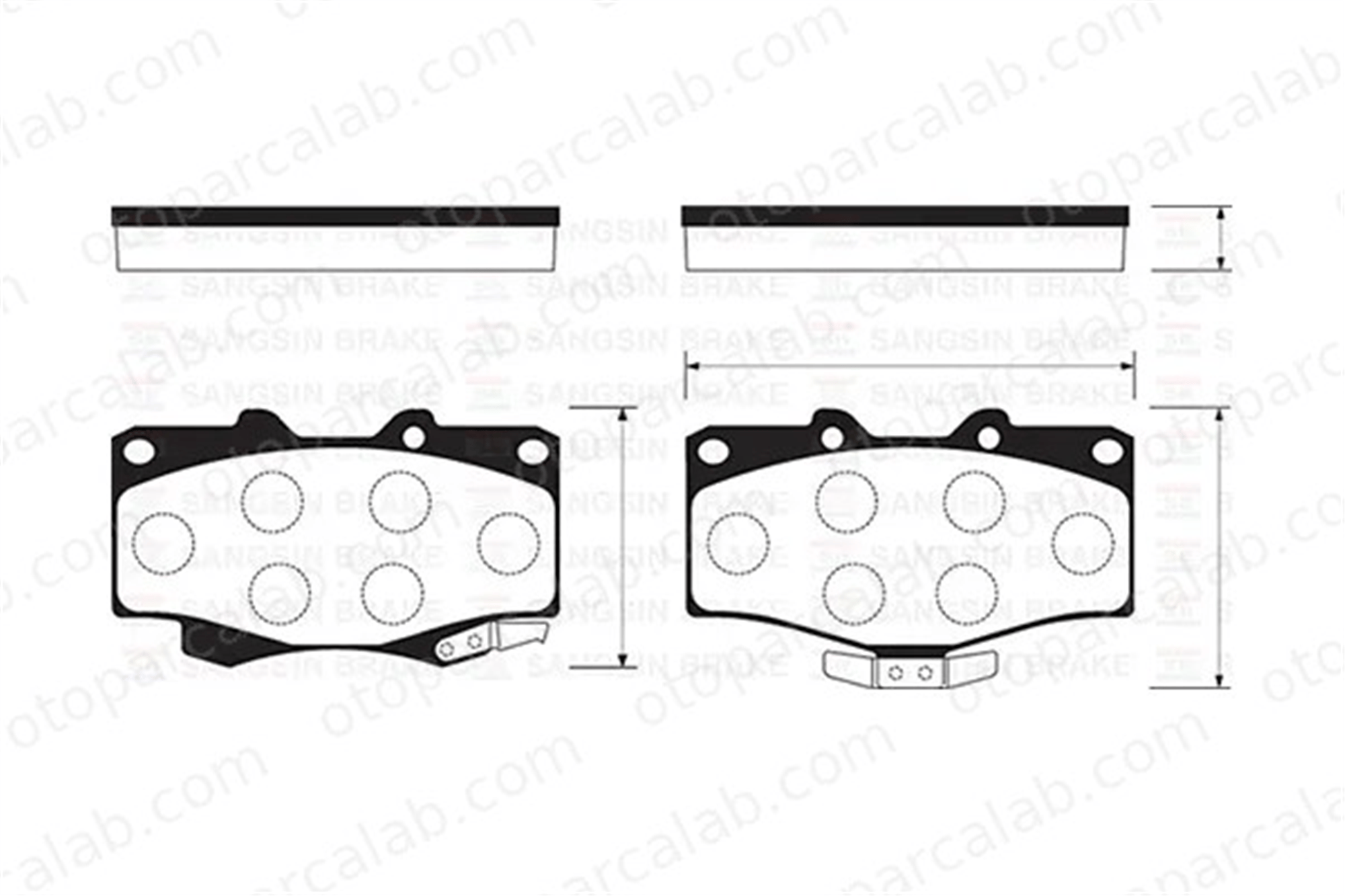 SANGSIN SP1222 Fren Disk Balata Ön TOYOTA LAND CRUISER HILUX V Pick-up 446560030 449160080
