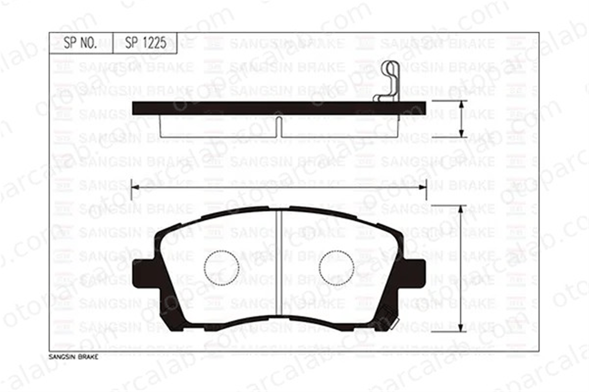 SANGSIN SP1225 Fren Disk Balata Ön SUBARU FORESTER LEGACY III 26296AE080 26296AE100