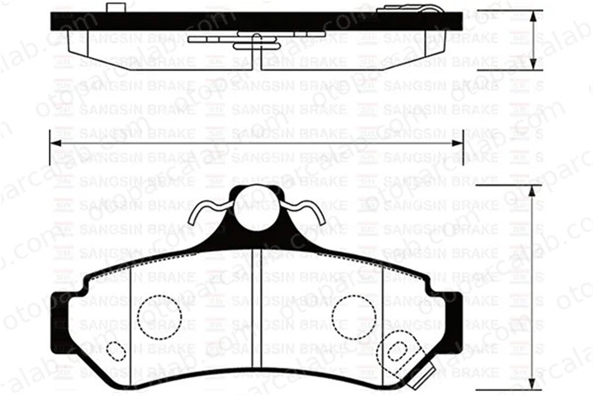 SANGSIN SP1236 Fren Disk Balata Arka TOYOTA CAMRY Sedan 446606020 0446606020