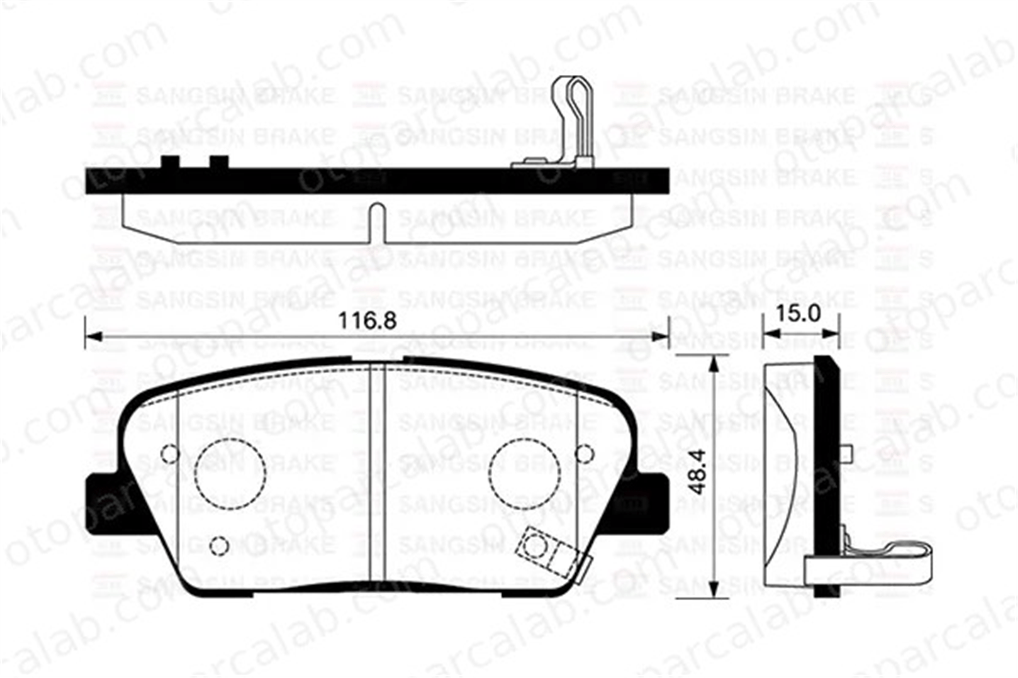 SANGSIN SP1247 Fren Disk Balata Arka HYUNDAI SANTA FÉ III SANTA FÉ II 583022PA70 583022MA00