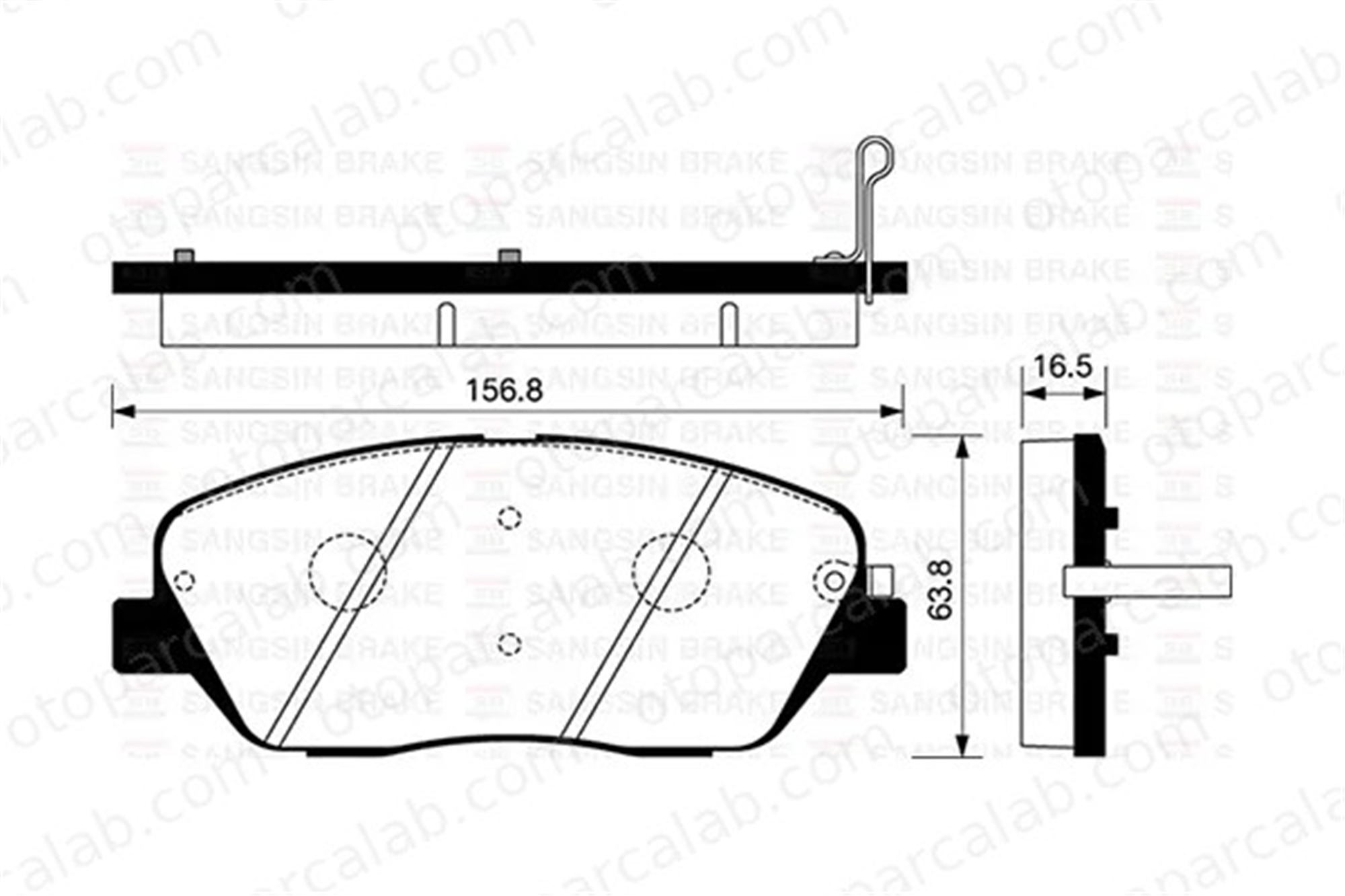 SANGSIN SP1248 Fren Disk Balata Ön HYUNDAI SANTA FÉ III SANTA FÉ II 581012JA30 581010WA00