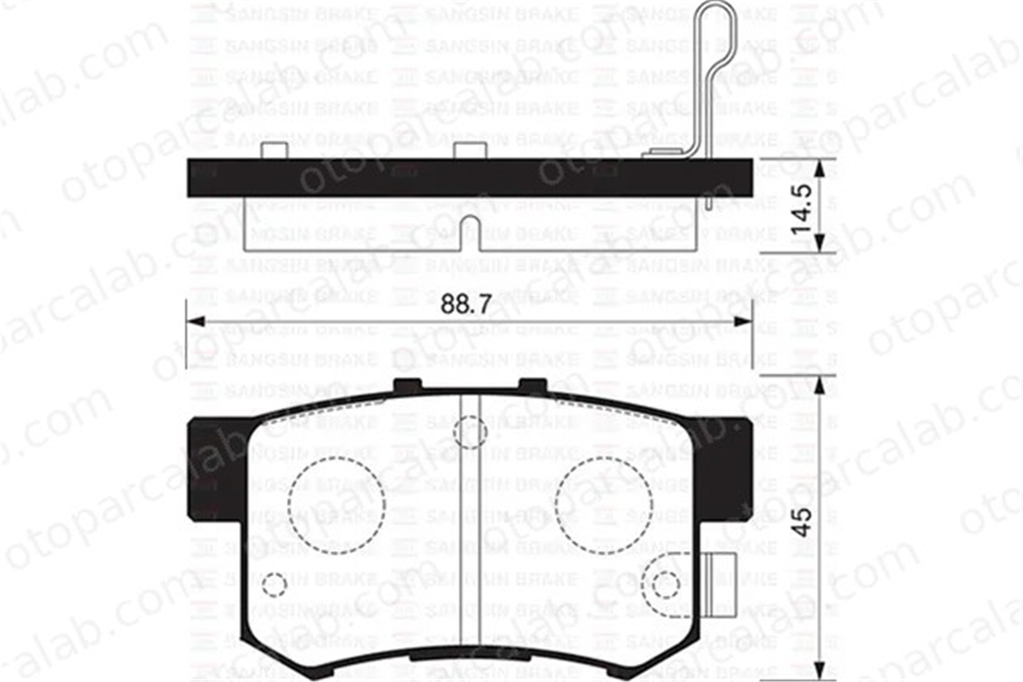 SANGSIN SP1368 Fren Disk Balata Arka SUZUKI SX4 FIAT SEDICI 43022S5AE50 43022S5AJ01