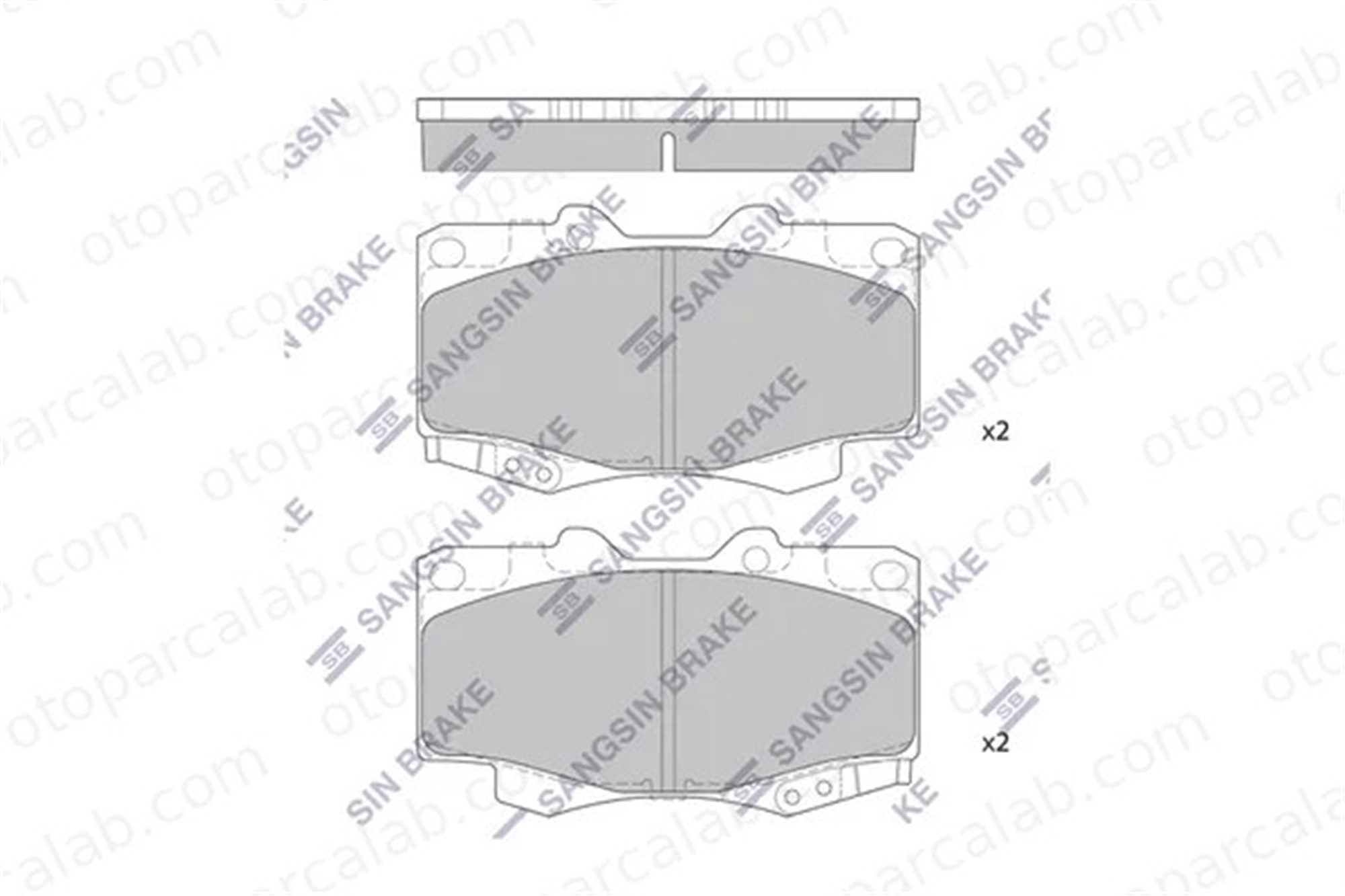 SANGSIN SP1375 Fren Disk Balata Ön TOYOTA HILUX VII Pick-up 44650K140 446504030