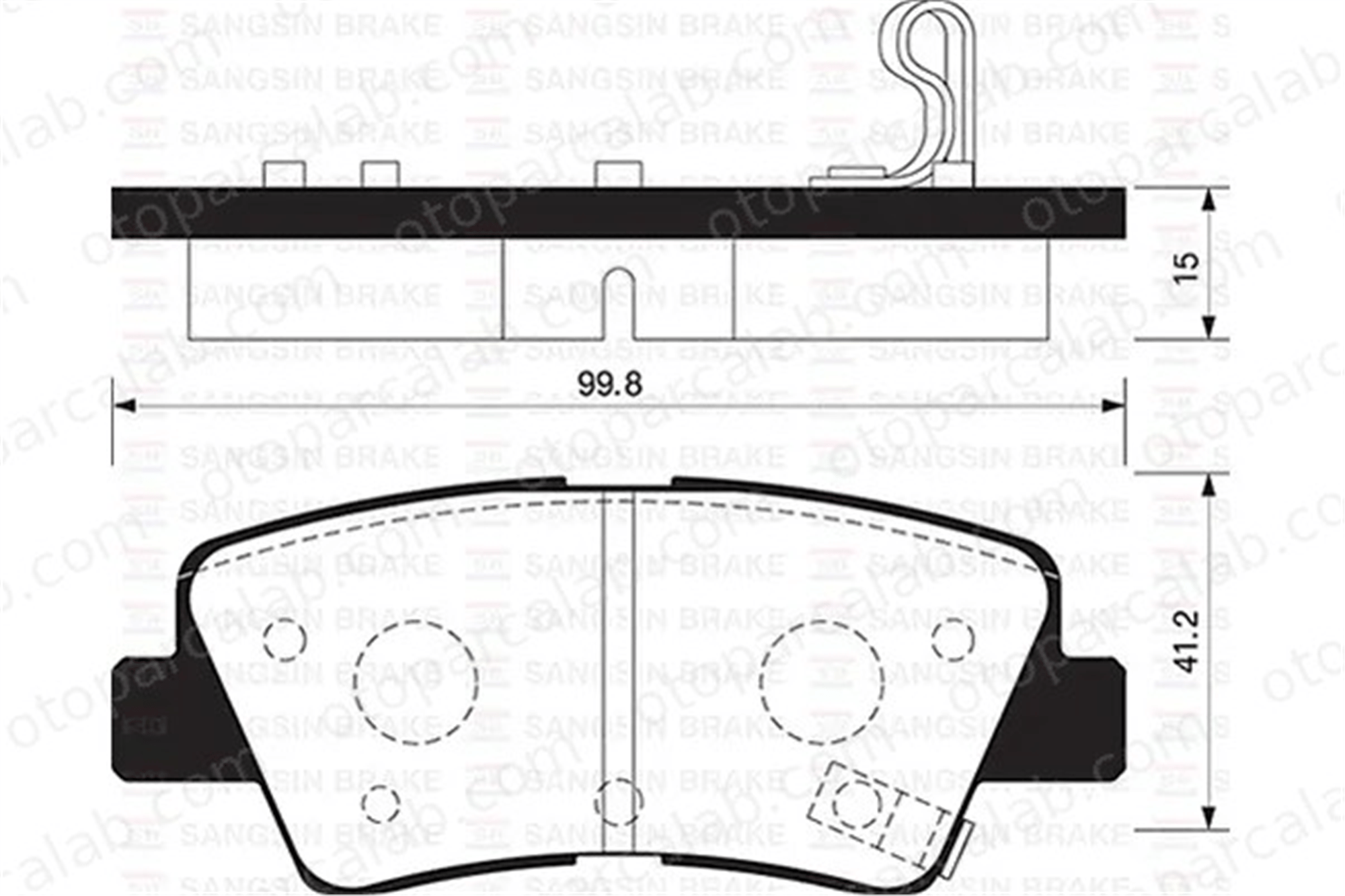 SANGSIN SP1401 Fren Disk Balata Arka HYUNDAI i30 i30 Station wagon 583021RA30 58101K4A10