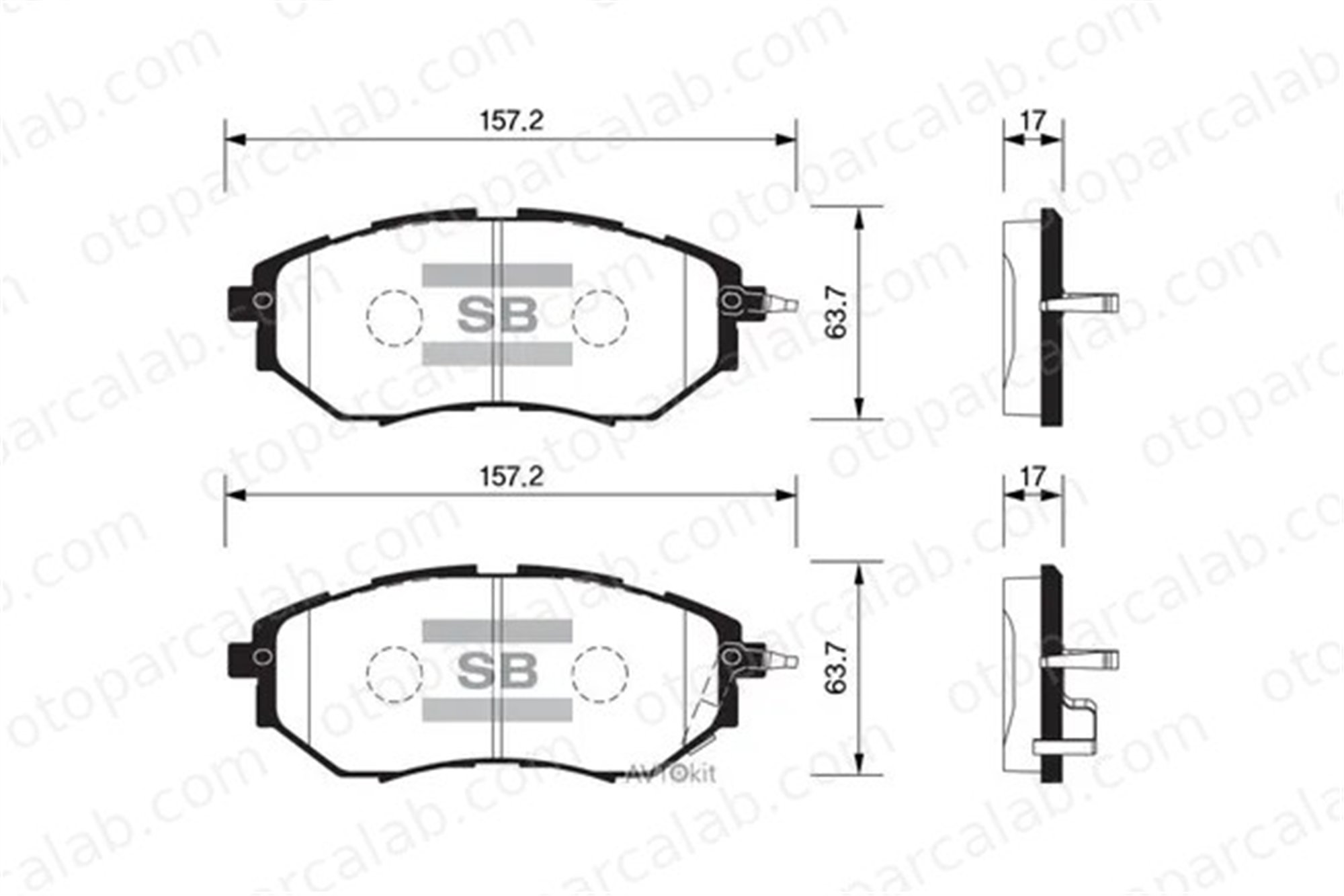 SANGSIN SP1534 Fren Disk Balata Ön SUBARU LEGACY IV LEGACY IV Station wagon 26296AJ001 26296AG000