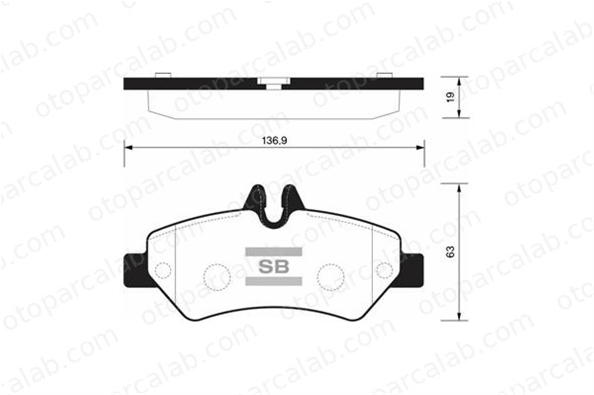 SANGSIN SP1562 Fren Disk Balata Arka MERCEDES-BENZ SPRINTER 3,5-t Panelvan/Van SPRINTER 3,5-t Platform şasi A0044206920 44206920