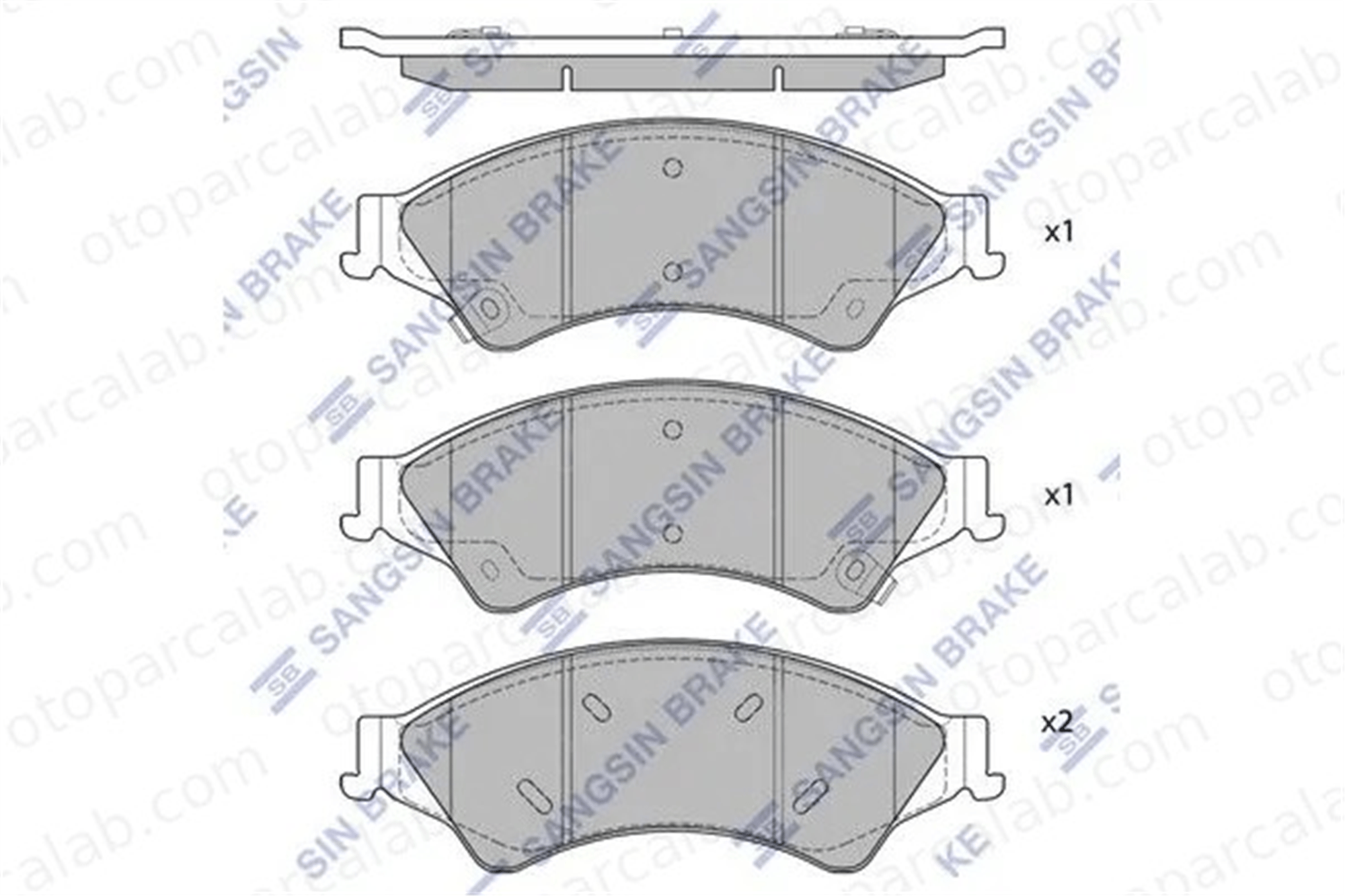 SANGSIN SP1596 Fren Disk Balata Ön FORD RANGER AB312L361AB 1723410