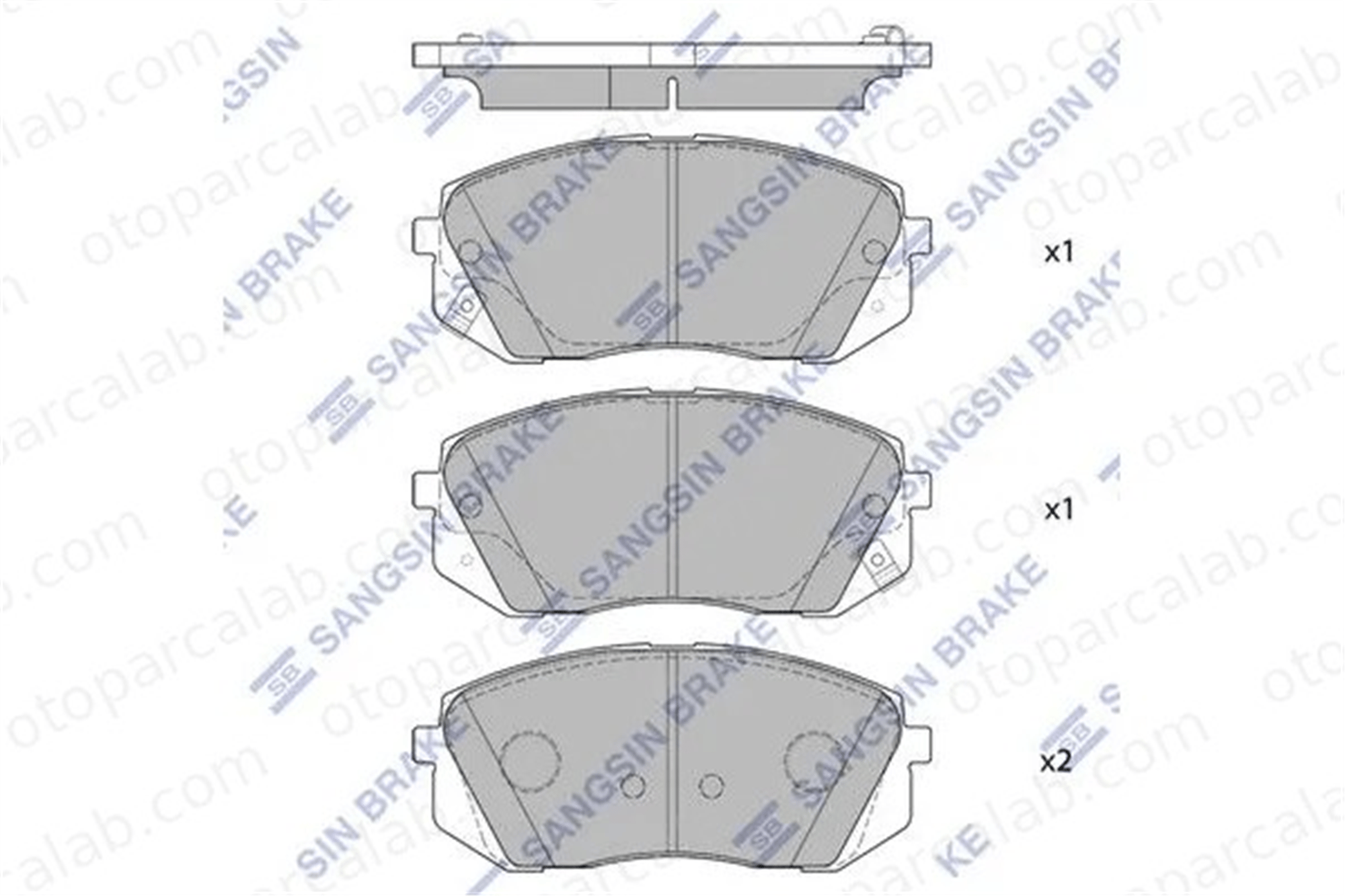 SANGSIN SP1682 Fren Disk Balata Ön KIA SPORTAGE IV HYUNDAI TUCSON 581012SA51 581013ZA76