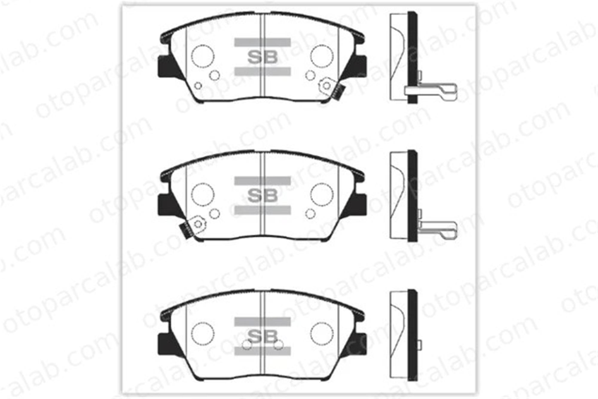SANGSIN SP1761 Fren Disk Balata Ön SSANGYONG XLV SUV TIVOLI 48130350A0 48130350B0