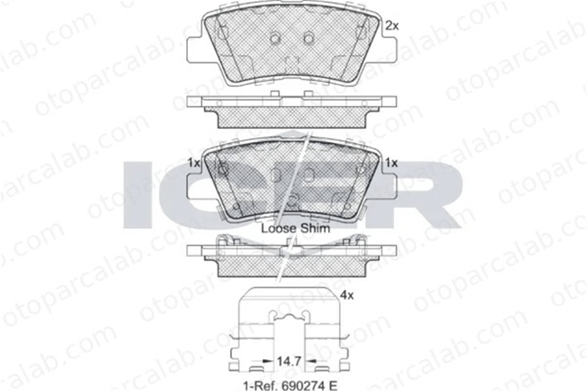 SANGSIN SP1851 Fren Disk Balata Arka KIA CEE'D SSANGYONG TIVOLI 583022VA35 58302CMA10