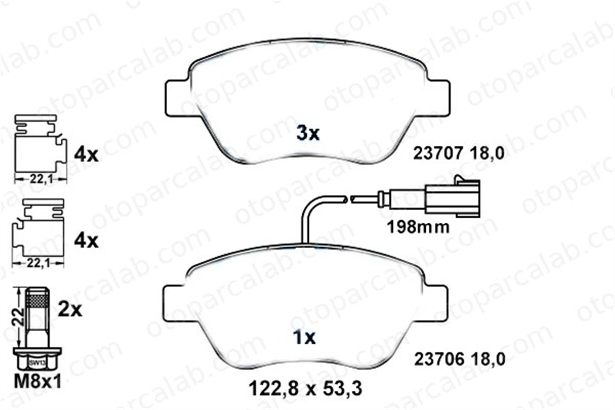 SANGSIN SP1873 Fren Disk Balata Ön FIAT 500 500 C 7364636 77364637