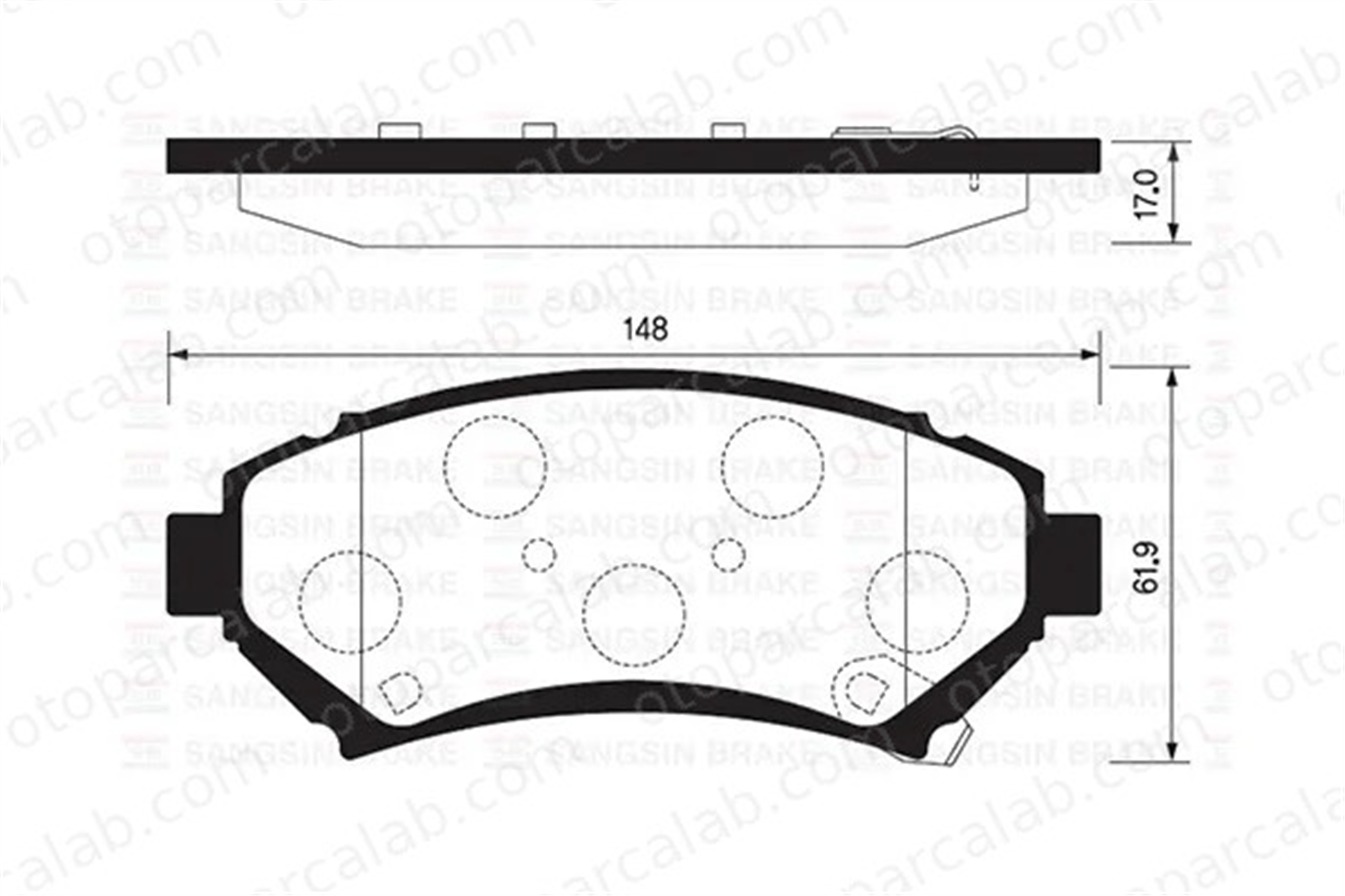 SANGSIN SP2004 Fren Disk Balata Ön OPEL SINTRA CHEVROLET TRANS SPORT 1605947 18045380