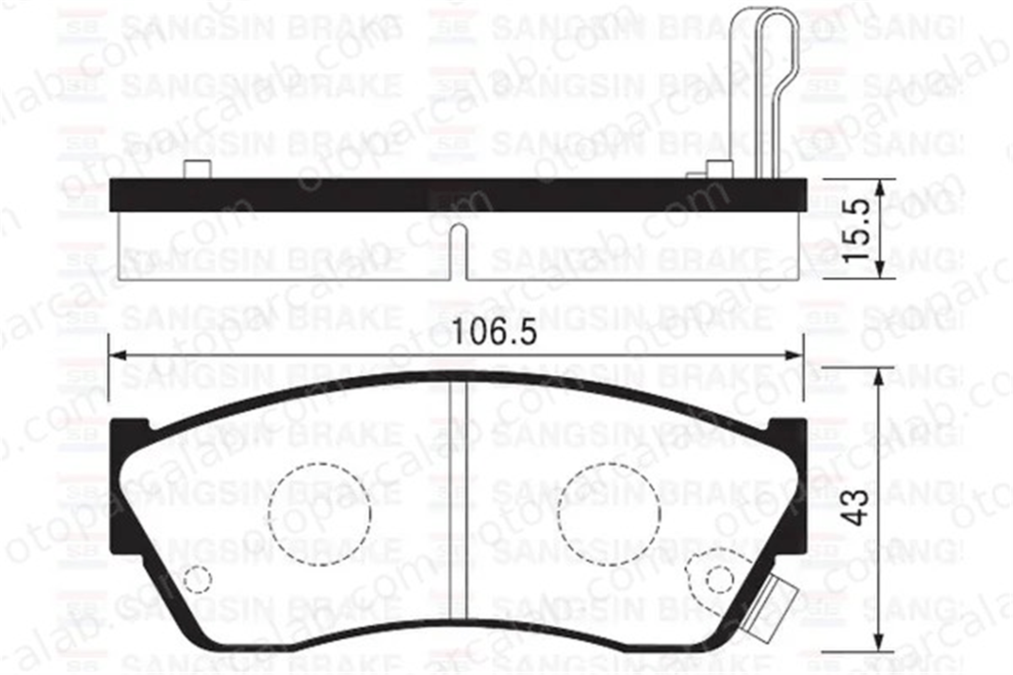 SANGSIN SP2009 Fren Disk Balata Ön SUZUKI SWIFT II Hatchback SWIFT II Sedan 5520051810 5520060B11