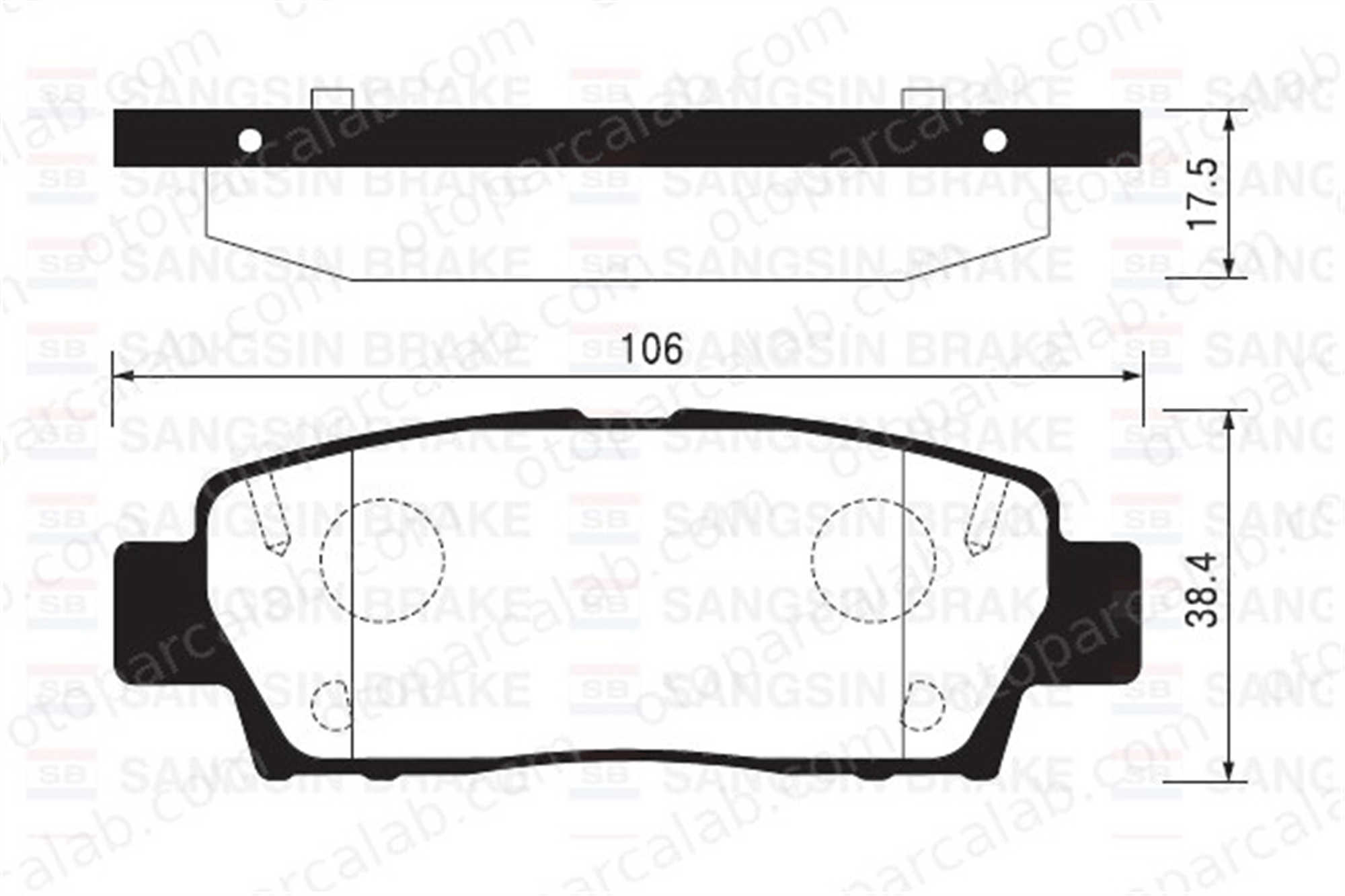 SANGSIN SP2022 Fren Disk Balata Arka TOYOTA CAMRY CAMRY Station wagon MDB1711 446607010