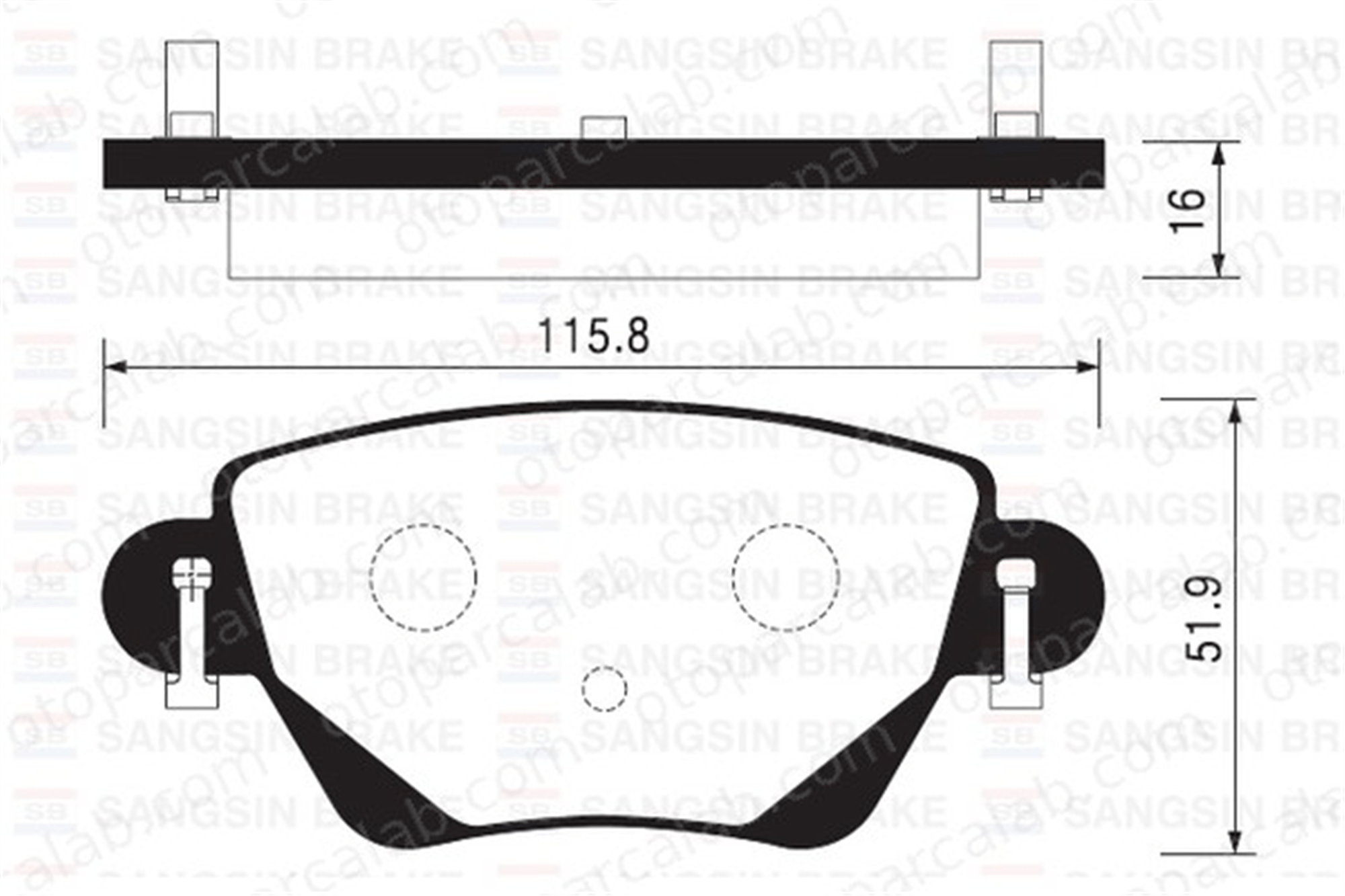 SANGSIN SP2031 Fren Disk Balata Arka FORD MONDEO III MONDEO III Sedan 7701207187 1S712M008AD