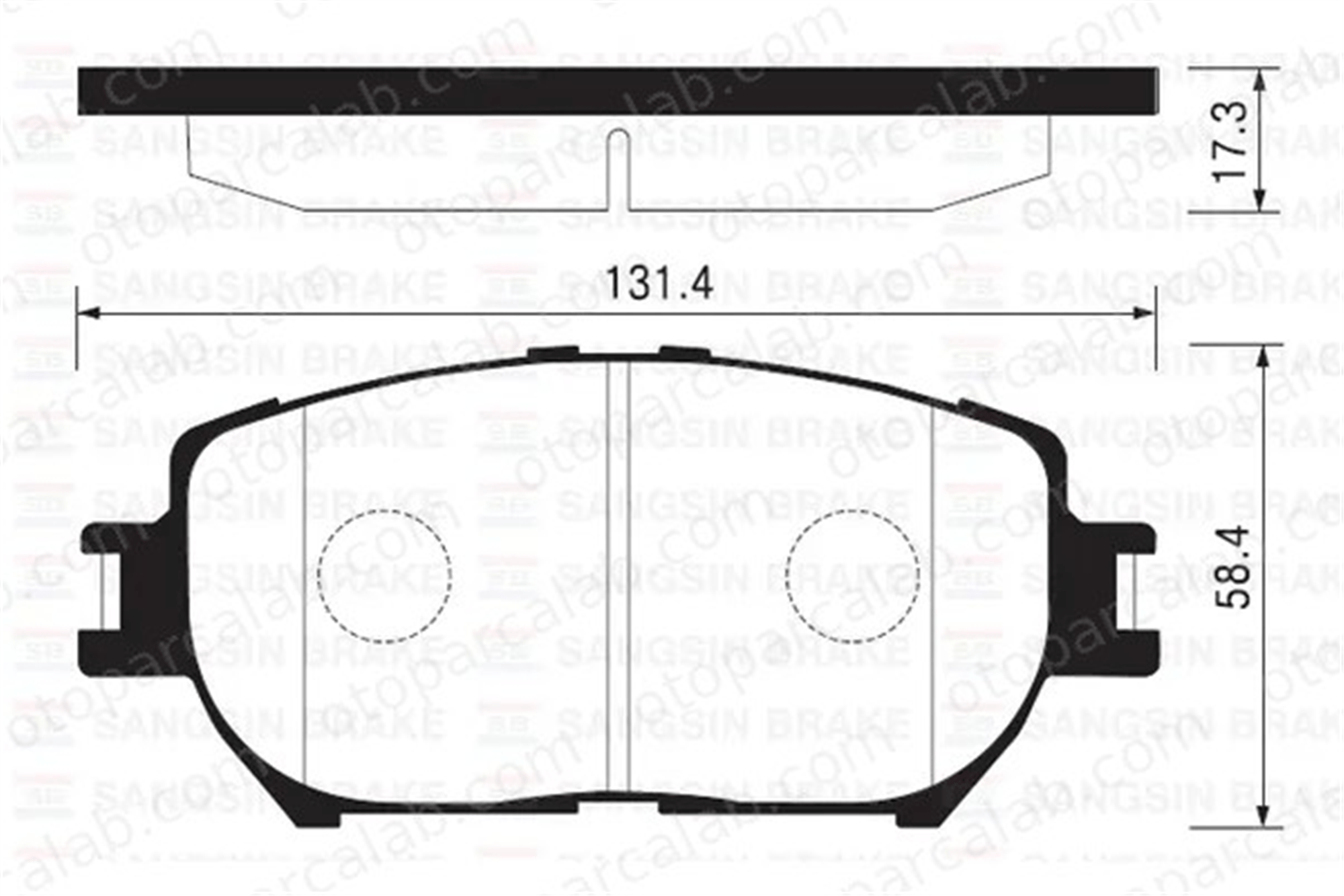 SANGSIN SP2037 Fren Disk Balata Ön TOYOTA CAMRY Sedan 446533250 446533240