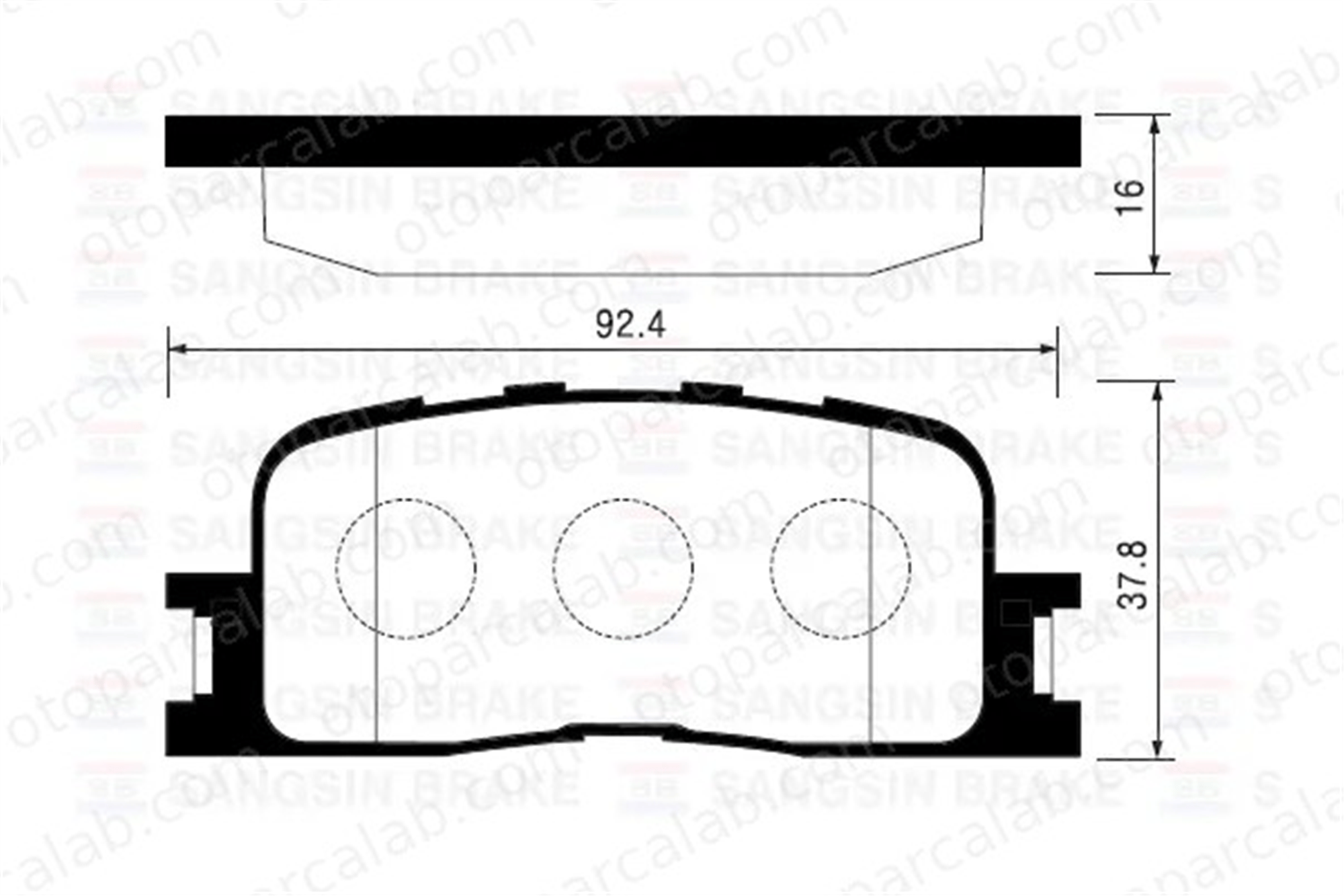 SANGSIN SP2038 Fren Disk Balata Arka TOYOTA CAMRY Sedan 446633100 446633130