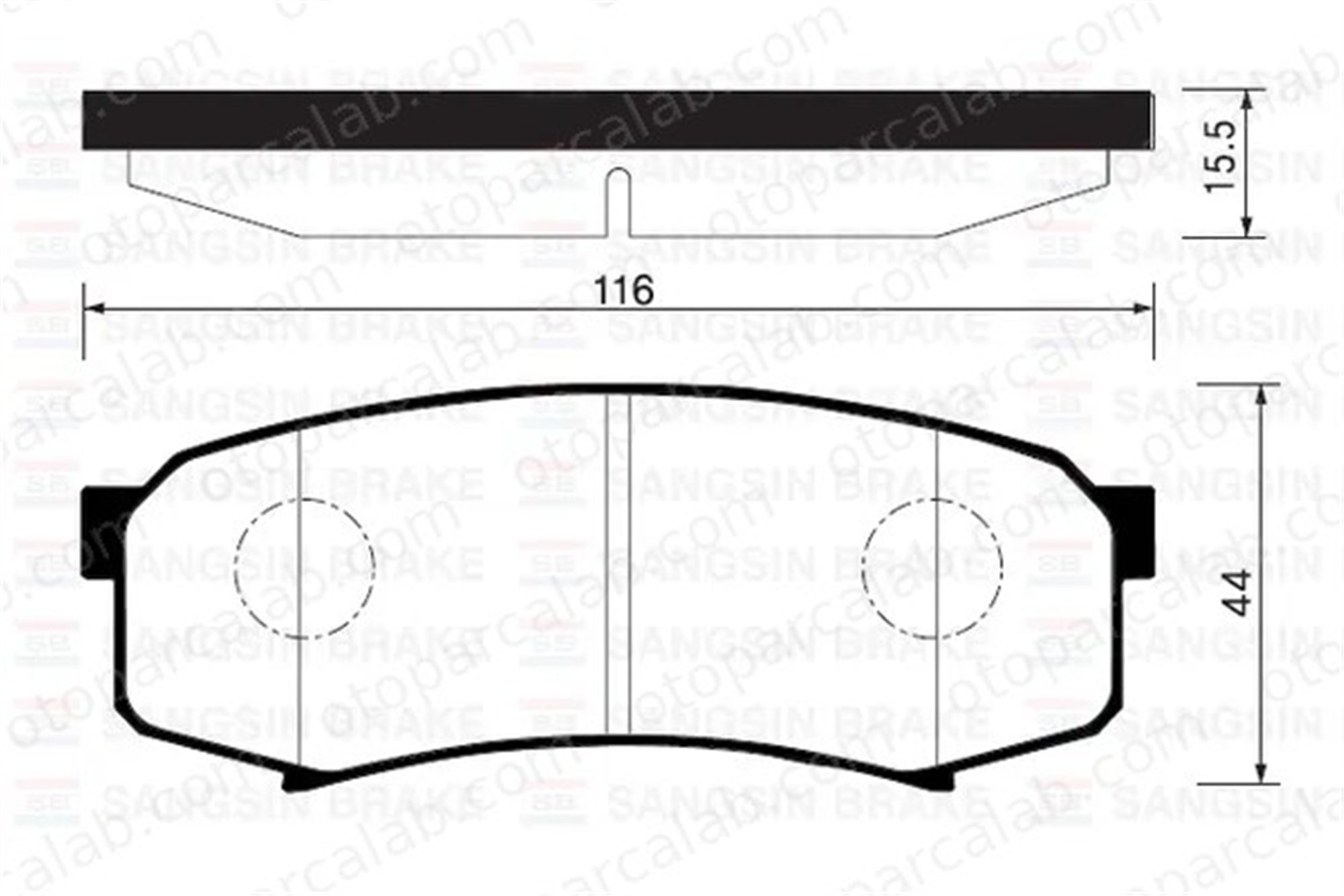 SANGSIN SP2040 Fren Disk Balata Arka TOYOTA LAND CRUISER PRADO LAND CRUISER 80 446660010 4605A389