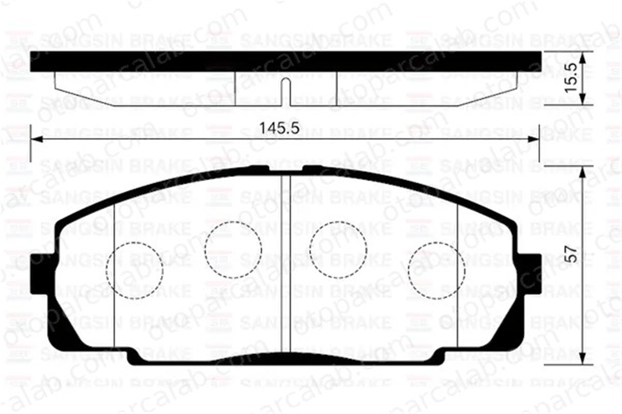 SANGSIN SP2077 Fren Disk Balata Ön TOYOTA HIACE IV Minibüs/Otobüs HIACE IV Panelvan/Van 446526370 446526301