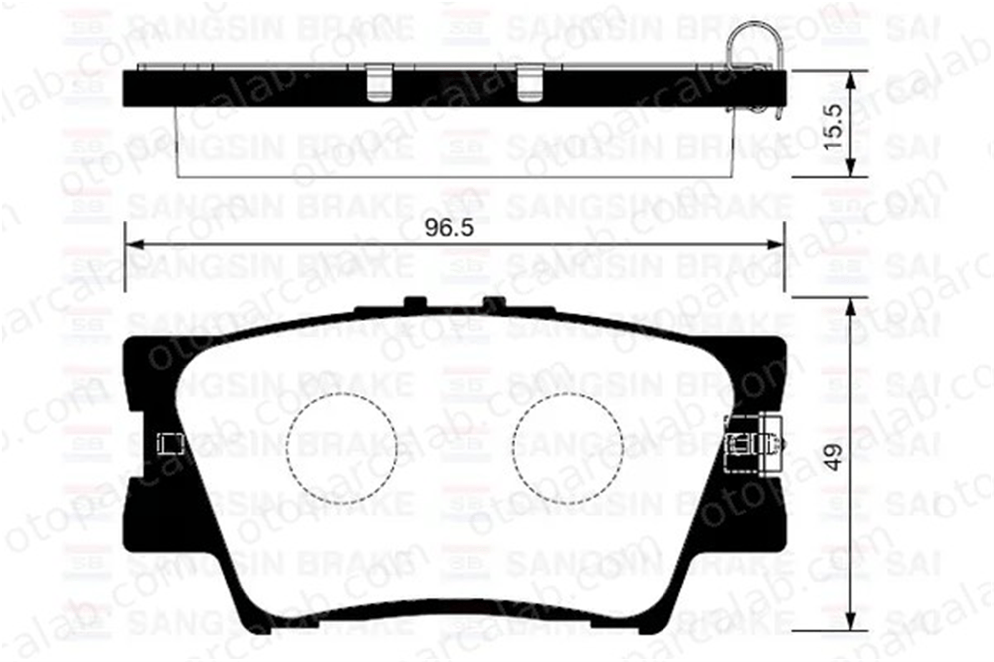SANGSIN SP2081 Fren Disk Balata Arka TOYOTA CAMRY Sedan RAV 4 IV 446642060 446602220