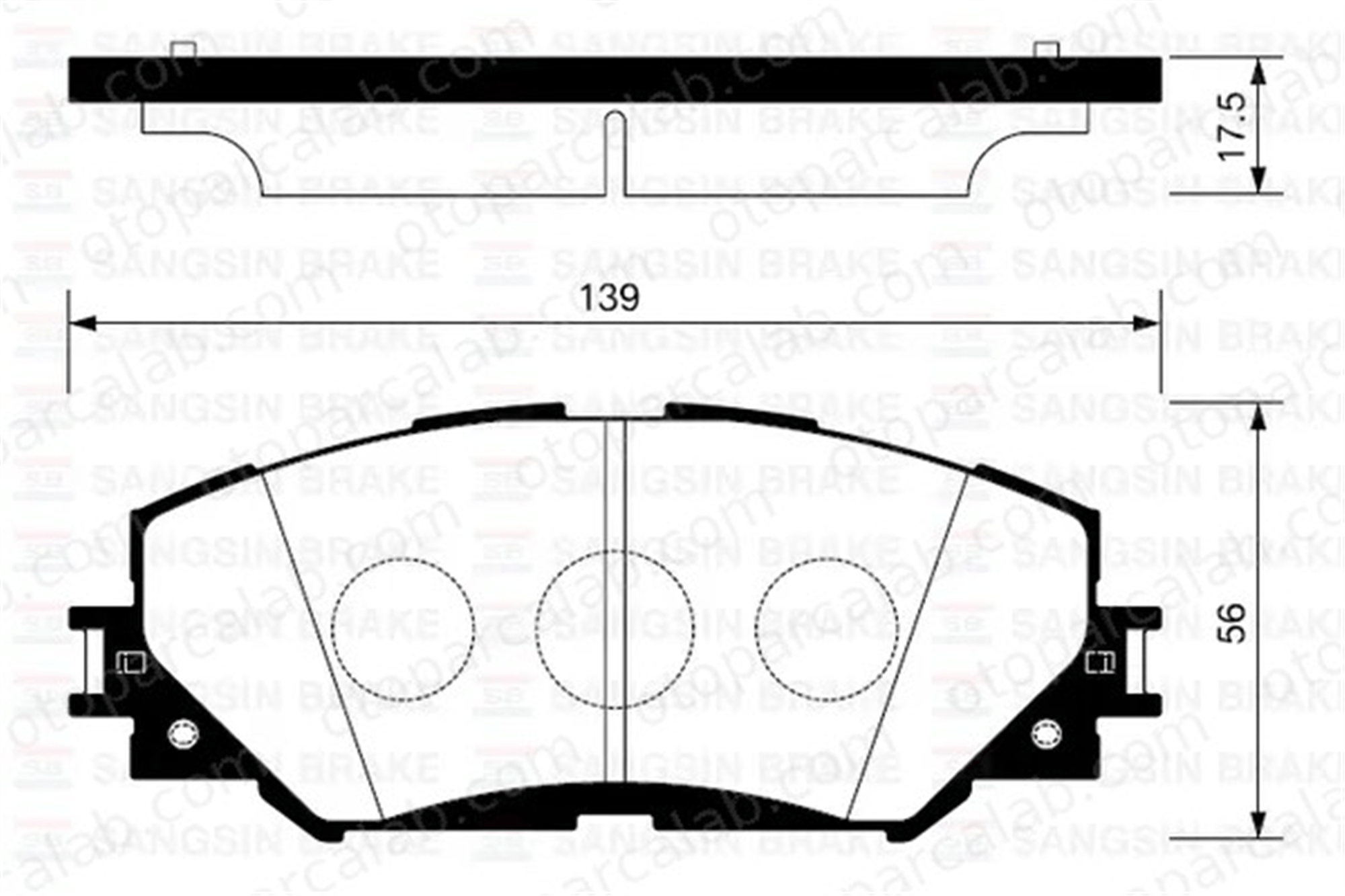 SANGSIN SP2093 Fren Disk Balata Ön TOYOTA RAV 4 III AURIS 446512610 446512510