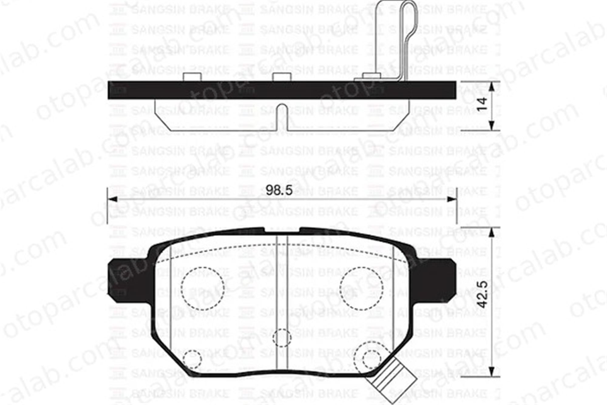 SANGSIN SP2094 Fren Disk Balata Arka TOYOTA YARIS AURIS 446612150 J696GN3501080