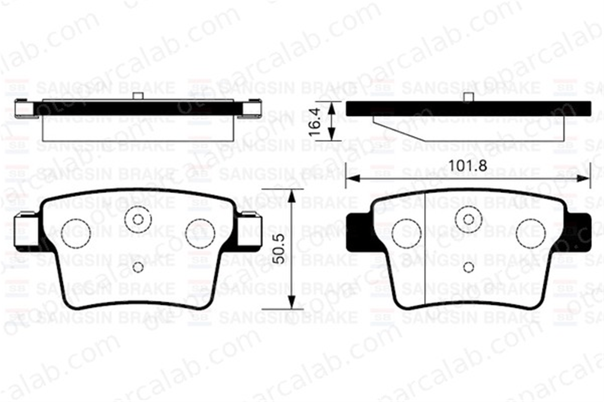 SANGSIN SP2095 Fren Disk Balata Arka FORD MONDEO III MONDEO III Sedan 4S712M008AB C2S38068