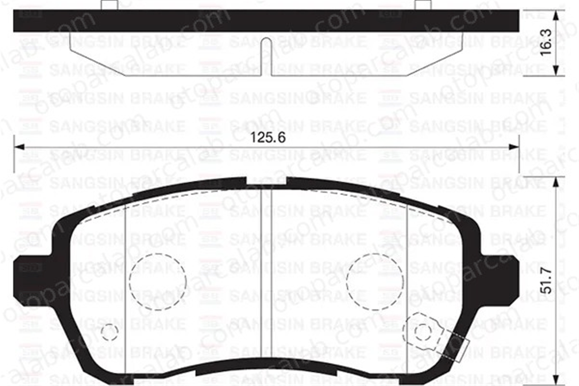 SANGSIN SP2113 Fren Disk Balata Ön TOYOTA PREVIA I B1190 4465B1120