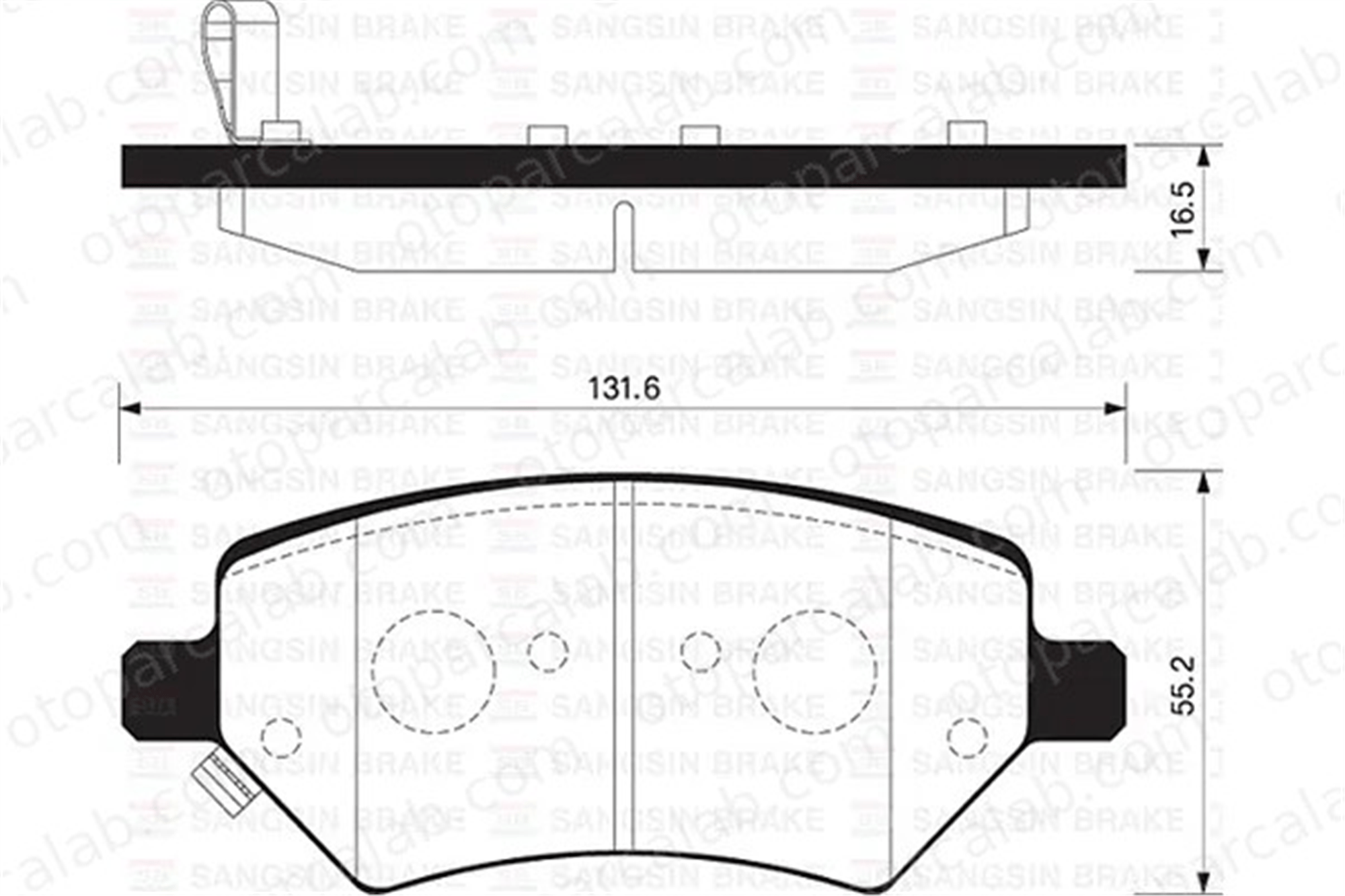 SANGSIN SP2134 Fren Disk Balata Ön DR DR 3 T113501080BA 204000531AA