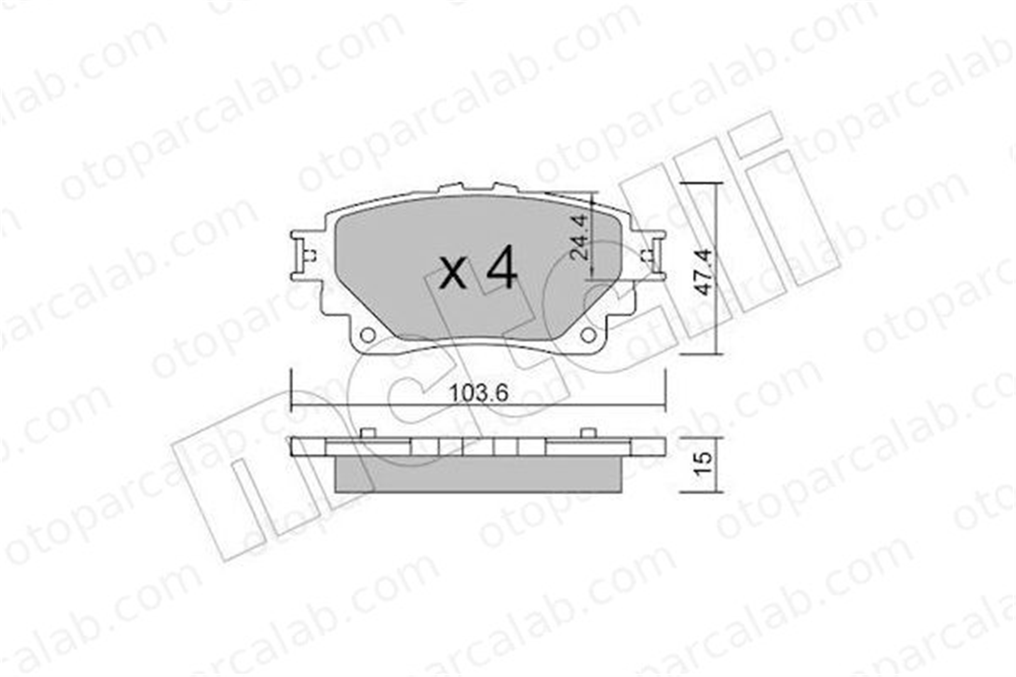 SANGSIN SP4341 Fren Disk Balata Arka TOYOTA COROLLA CROSS YARIS CROSS 446612161 446602390