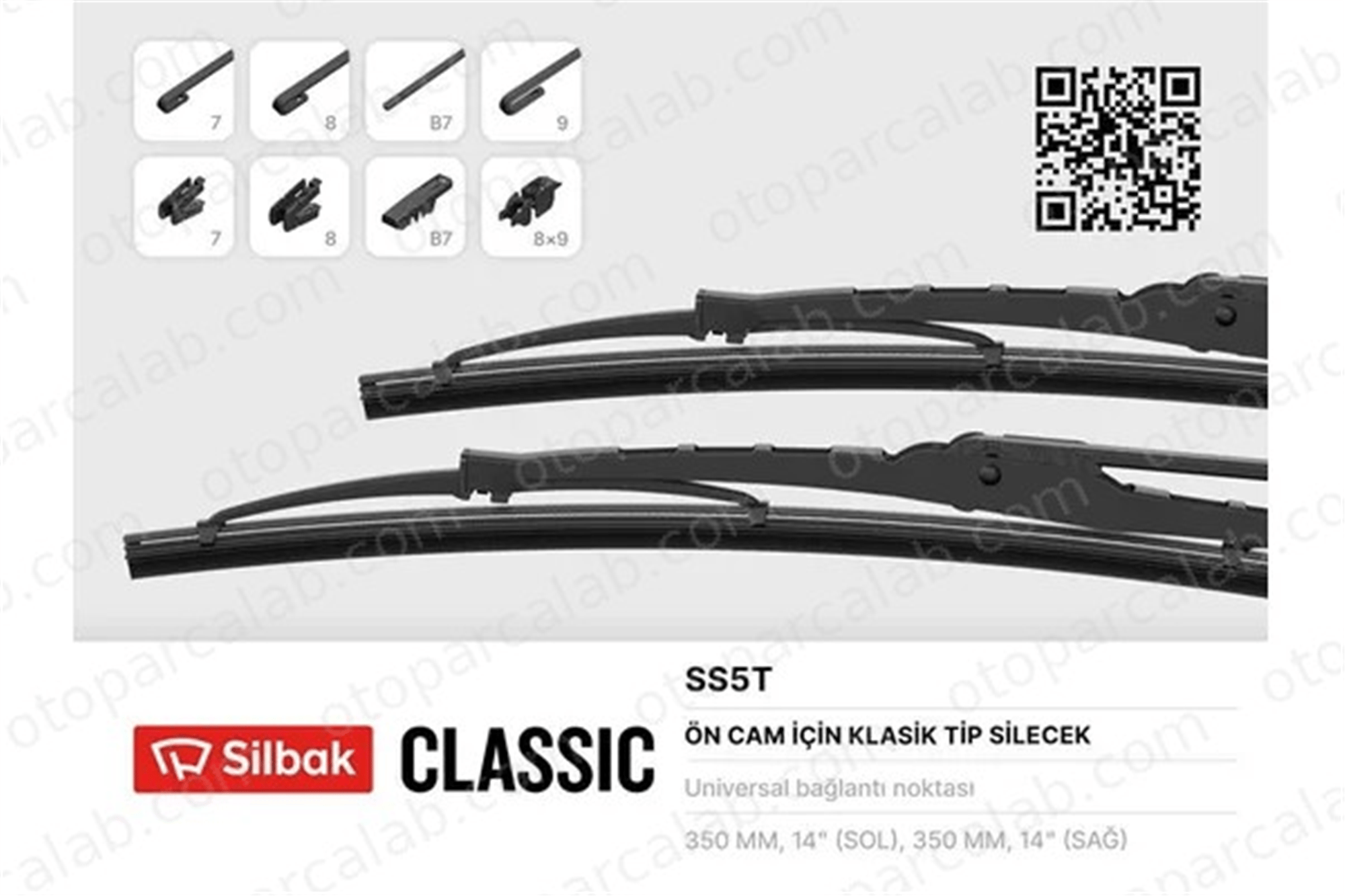 SILBAK SS5T Silecek Süpürgesi Ön 350 mm - 14 inç BMW 5 Touring VW GOLF IV 8524205020 9193459