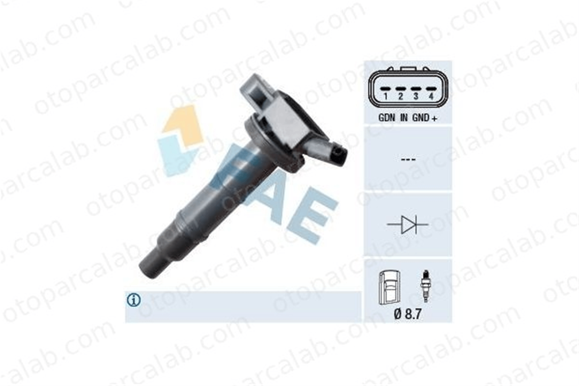 SUPSAN AB0144 Ateşleme Bobini TOYOTA CAMRY Sedan LEXUS GS 9008019023 55180004