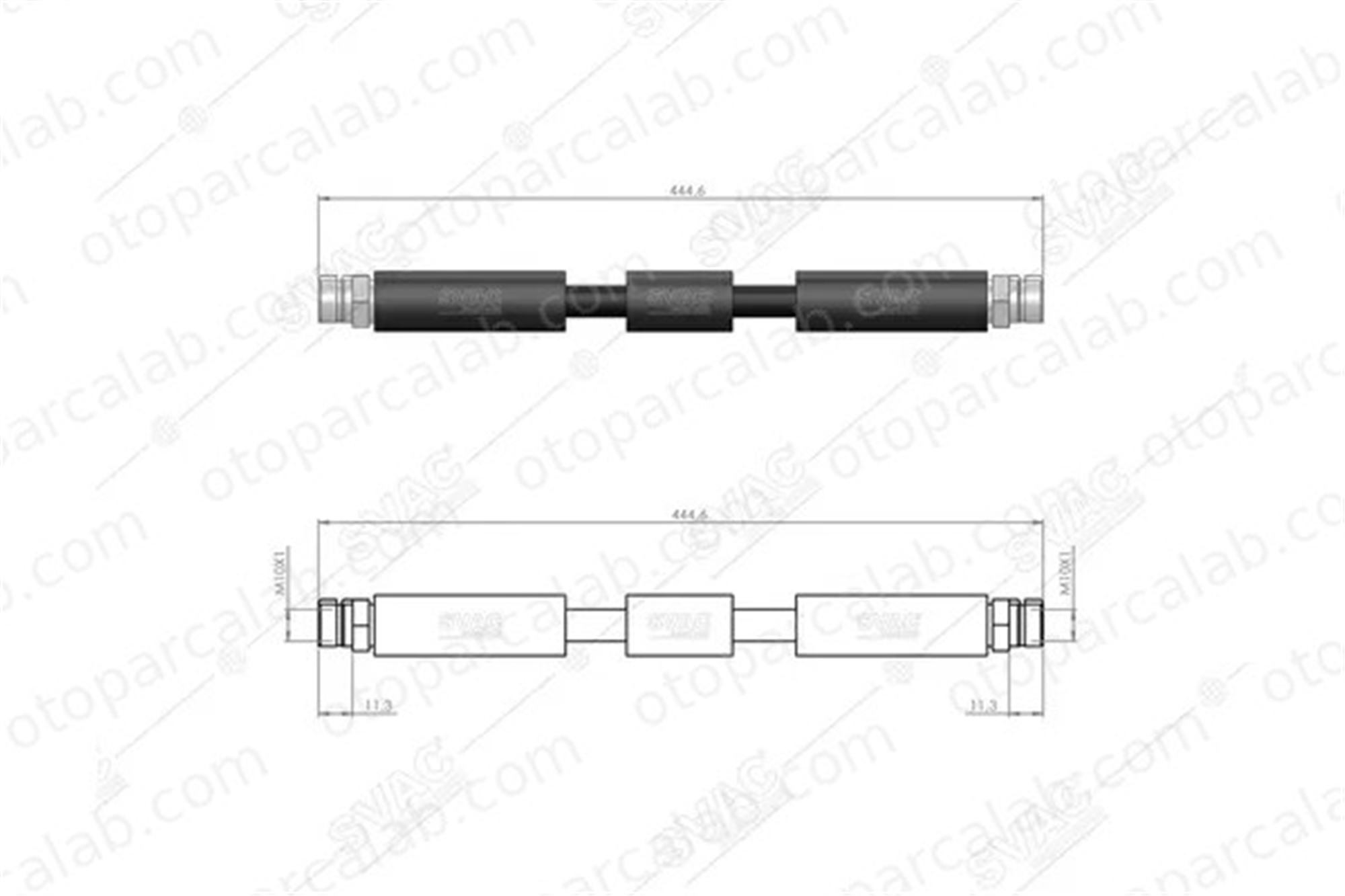 SVAC 10-0159 Fren Hortumu Ön Sağ veya Sol AUDI A8 D3 VW PHAETON 3D0611701E 3D0611701C